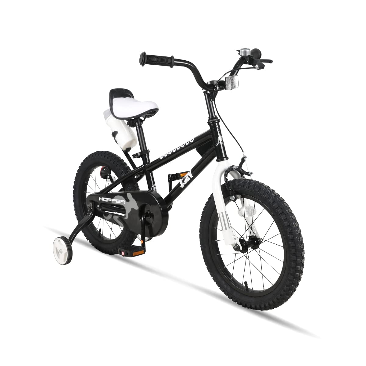 JOEY Hopper Kids Bicycle with Training Wheels - 16 Inch Balance Bike for Boys & Girls Ages 3-6 Years - Adjustable Seat & Removable Stabilizers - Perfect for Backyard Rides, Park Adventures & Learning to Cycle