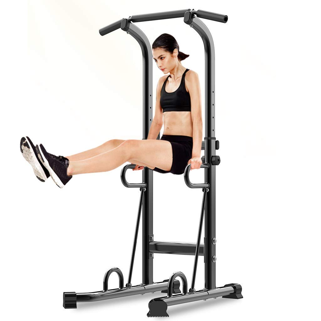 BIEHOL Heavy Duty Power Tower - Multi-Function Dip Station with Pull Up & Push Up Bar, 6-Level Height Adjustable Home Gym Equipment for Full Body Workout - Perfect for Home Fitness, Strength Training & Calisthenics