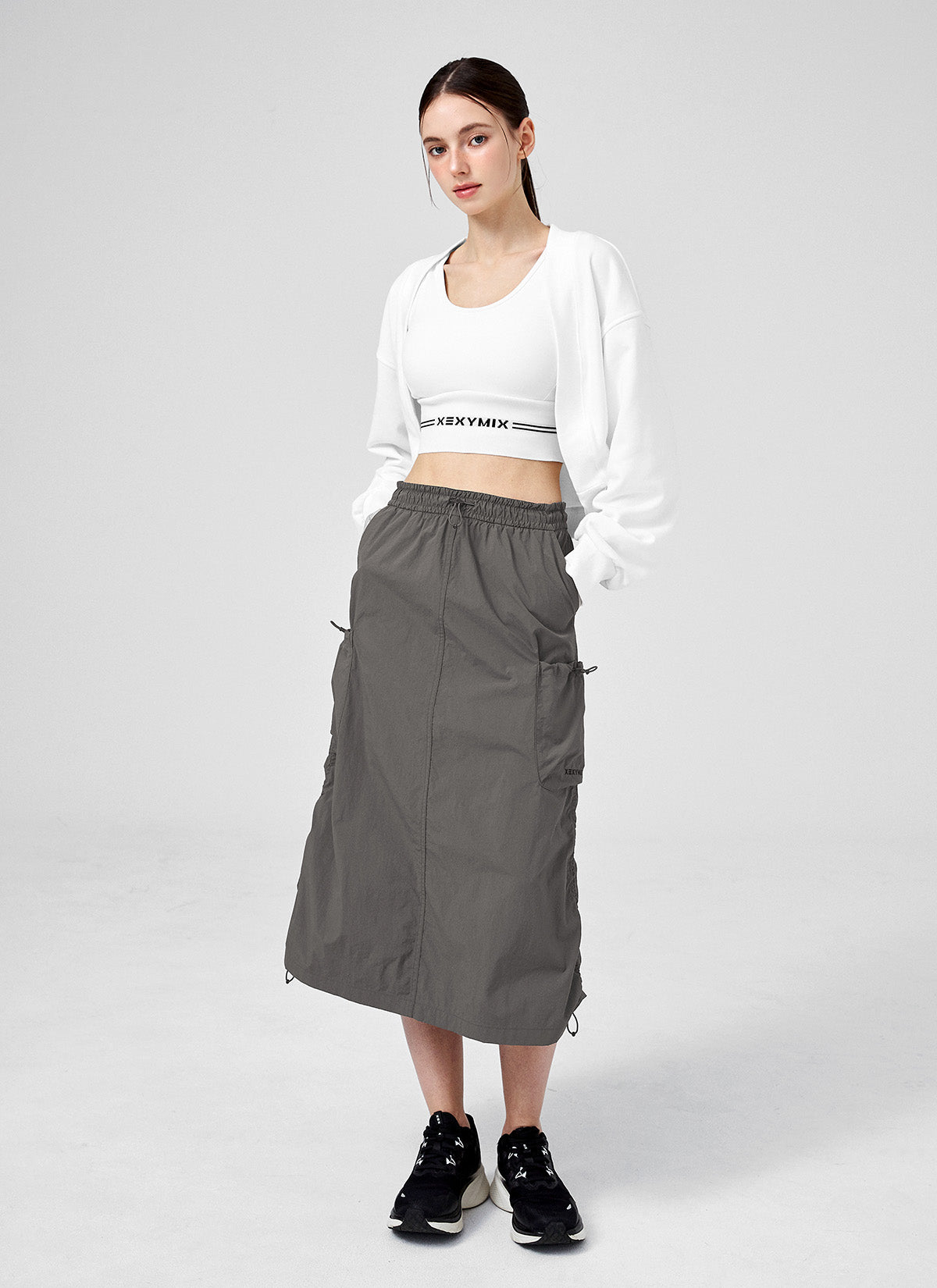 Comfortable Utility Cargo Long Skirts for Women - Stretchable Casual Maxi Skirt with Pockets for Hiking, Travel & Everyday Wear