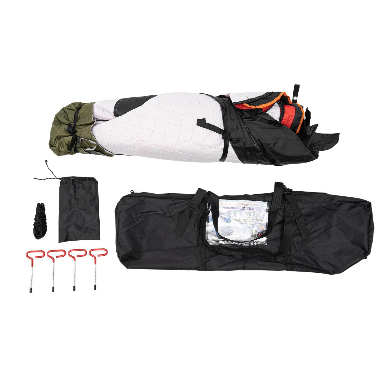 3-Person Portable Ice Fishing Tent - Windproof & Waterproof Insulated Shelter (35 Sq Ft) for Winter Fishing | Cold Weather Protection & Outdoor Adventure