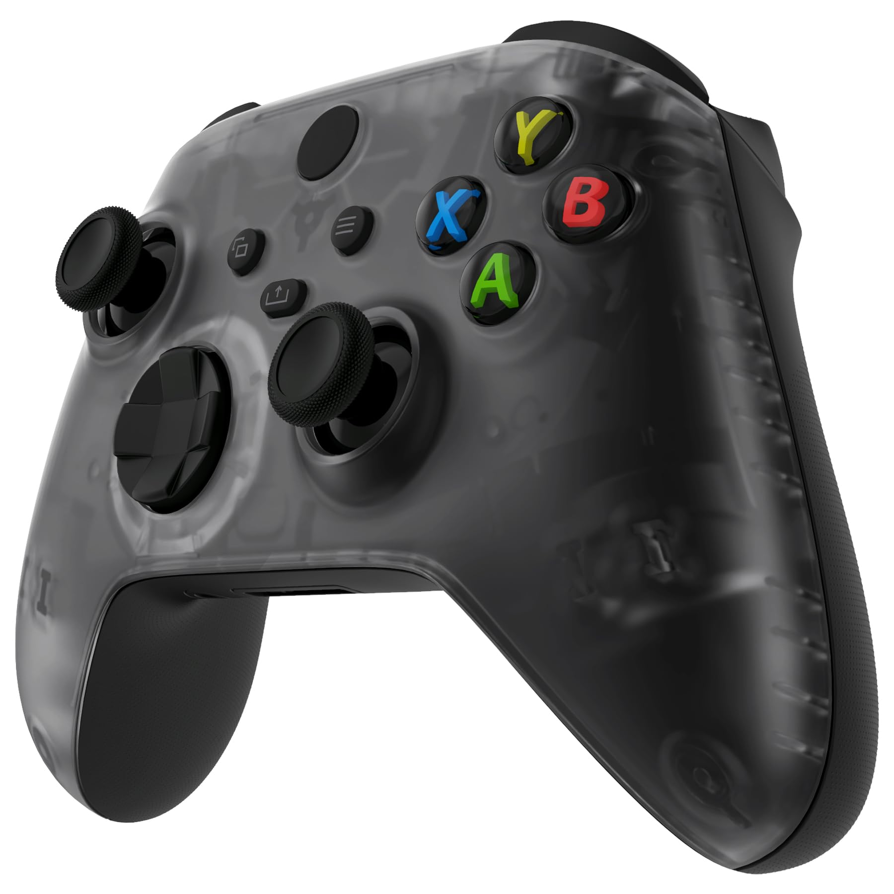 eXtremeRate Clear Black Replacement Faceplate for Xbox Series X & S Controller - Custom Front Housing Shell for Xbox Core Wireless Controller (Controller Not Included) - Perfect for Gaming, Streaming & Personalization