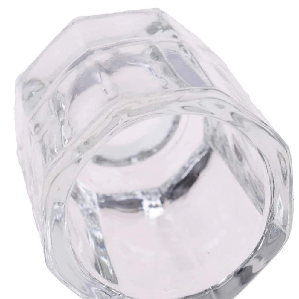 Premium Glass Dappen Dish Set for Nail Art - 4 Pack Clear Nail Acrylic Powder & Monomer Liquid Bowls - Perfect for Professional Salons & DIY Nail Designs at Home