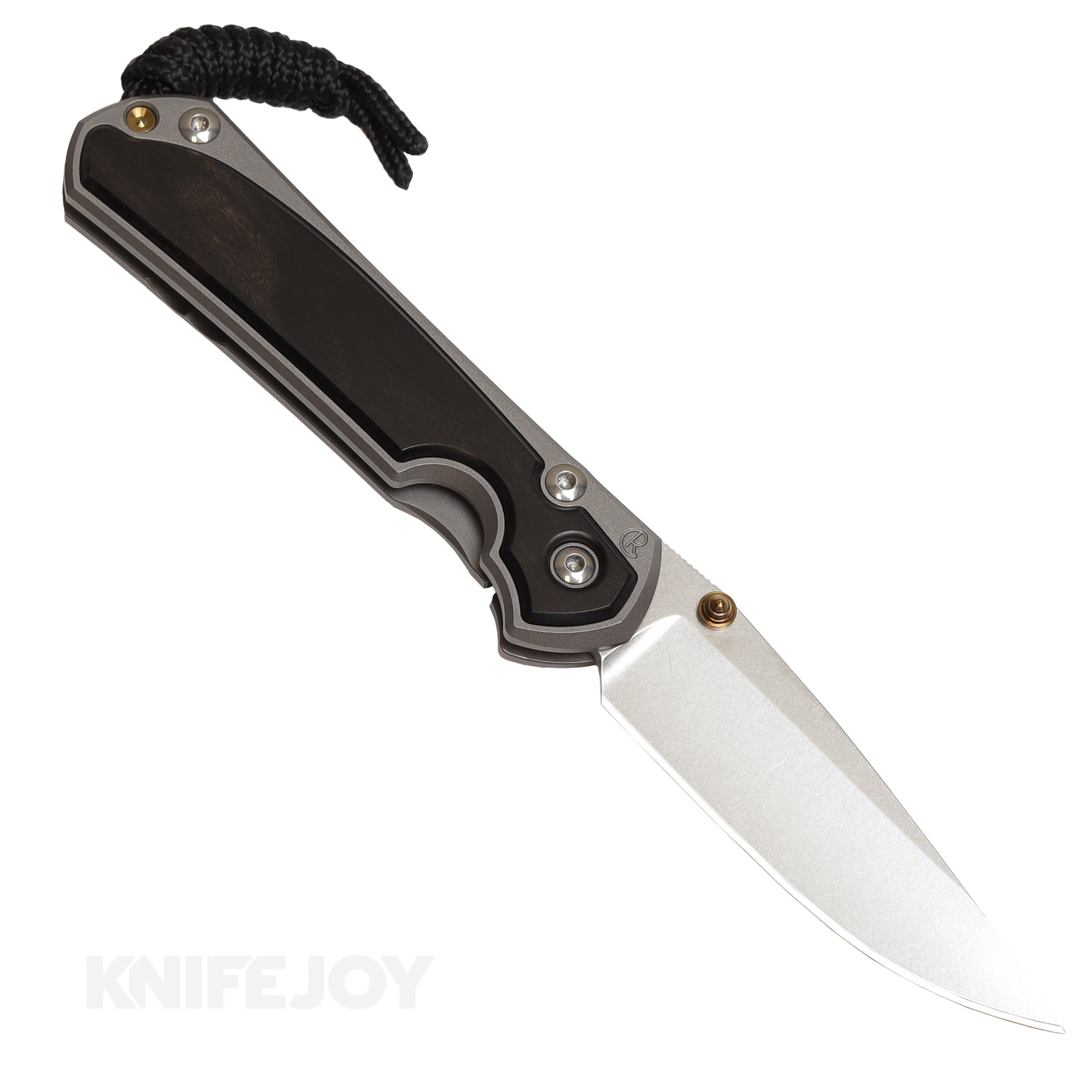 Chris Reeve Knives Small Sebenza 31 Drop Point LH Macassar Ebony Inlay Knife - Matte Finish | Premium Left-Handed EDC Pocket Knife for Outdoor, Camping & Everyday Carry