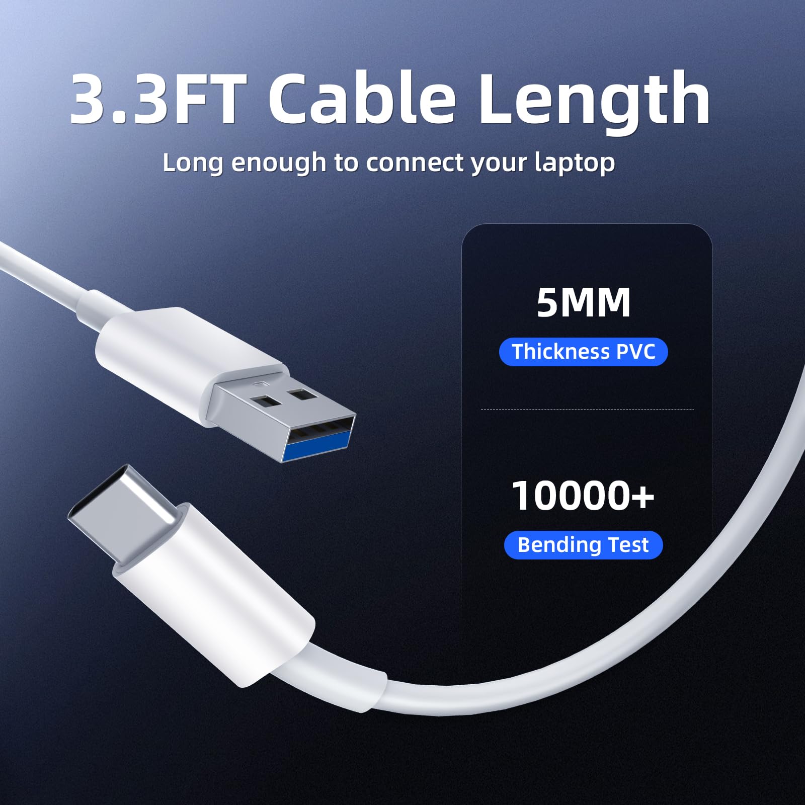 4-in-1 USB C Hub with 10Gbps Data Transfer - 2x USB C 3.2 & 2x USB A 3.2 Ports - Aluminum USB Splitter with 3.3ft Cable for MacBook, Windows Laptop, PC - Perfect for Flash Drives, Printers, Cameras, Keyboards & Mouse