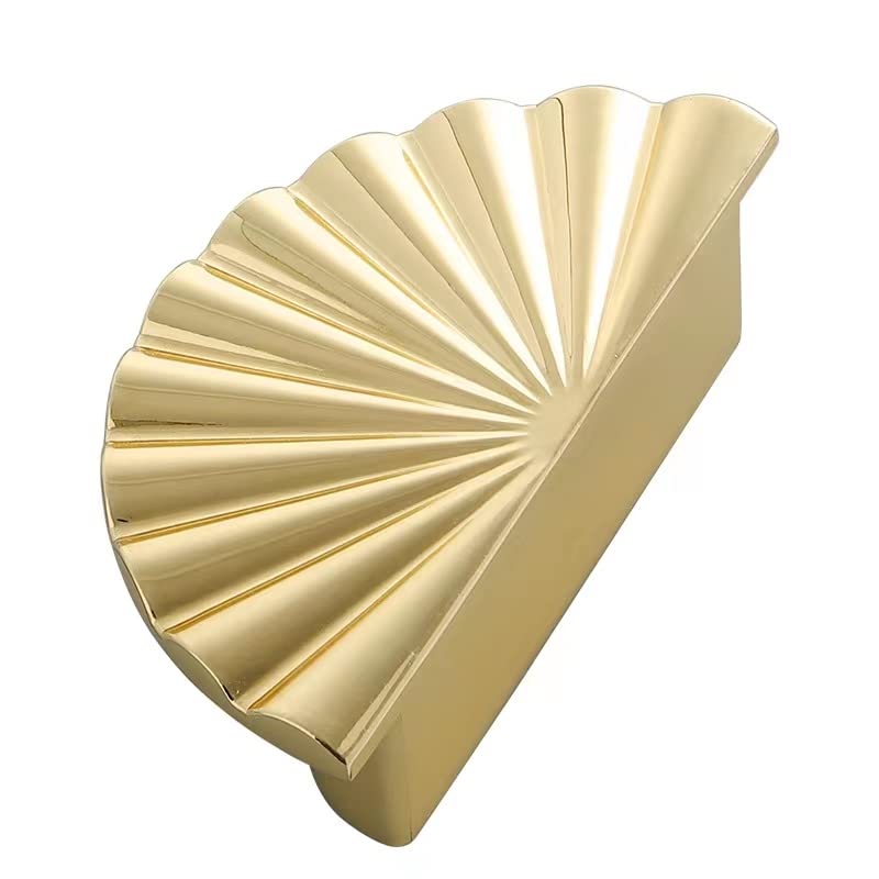 6 Pack Vintage Bright Gold Cabinet Handles - 2.52 Inch (64mm) Kitchen Drawer Pulls for Cupboards, Dressers & Cabinets - Durable Hardware for Home Renovation & DIY Projects
