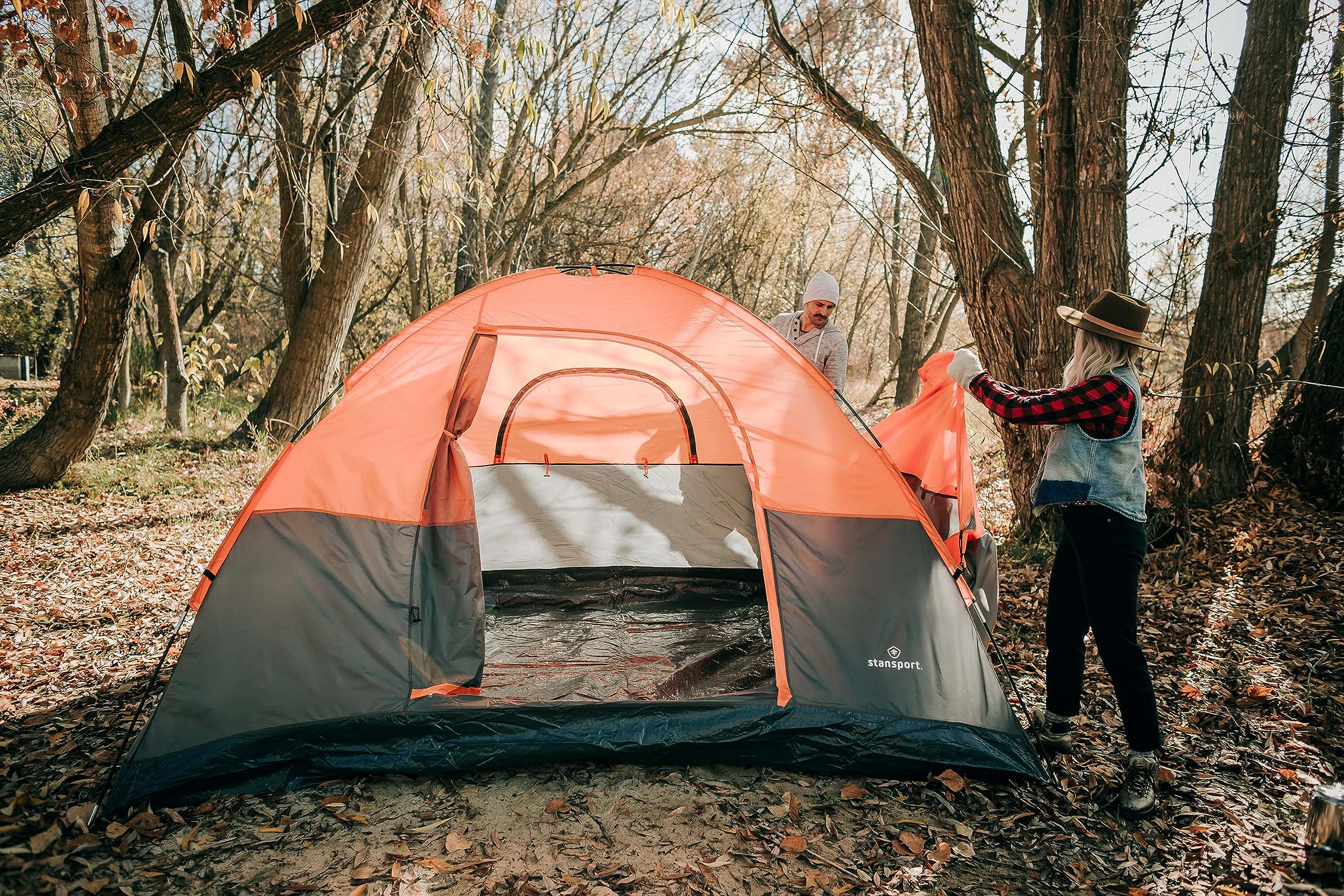 Stansport 6-Person Waterproof Camping Tent for Family Outdoor Adventures - Perfect for Hiking, Backpacking & Beach Trips