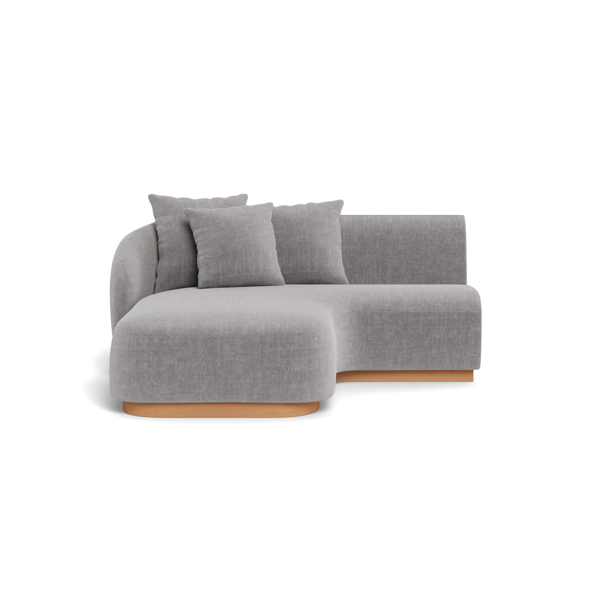 Como Curved Chaise Left - Modern Outdoor Lounge Chair with Water-Resistant Cushions, Perfect for Patio, Poolside, and Backyard Relaxation