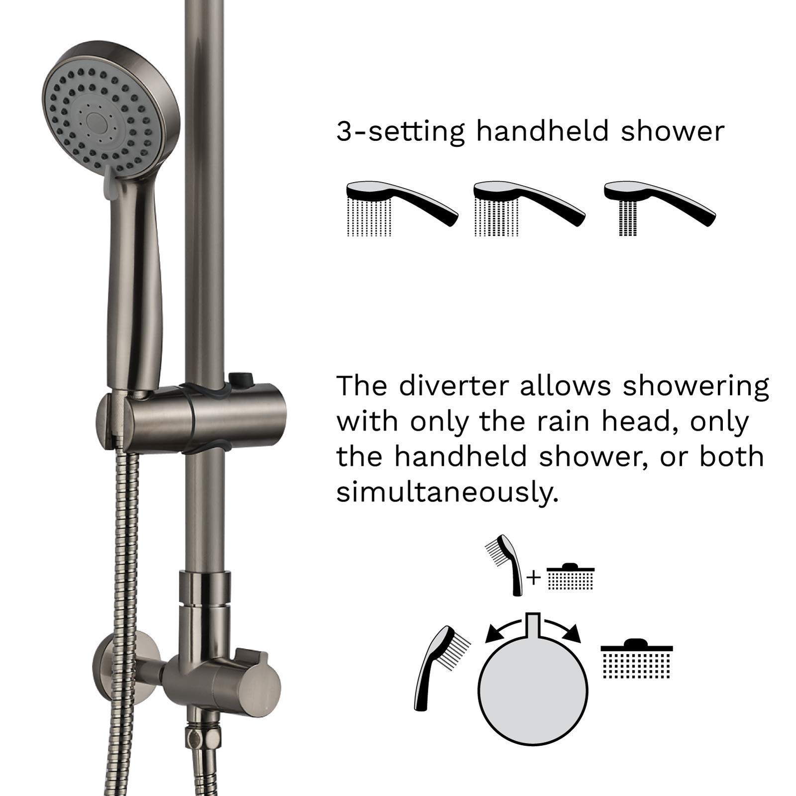 Fennocasa Polaris 1 Rain Shower System - 8