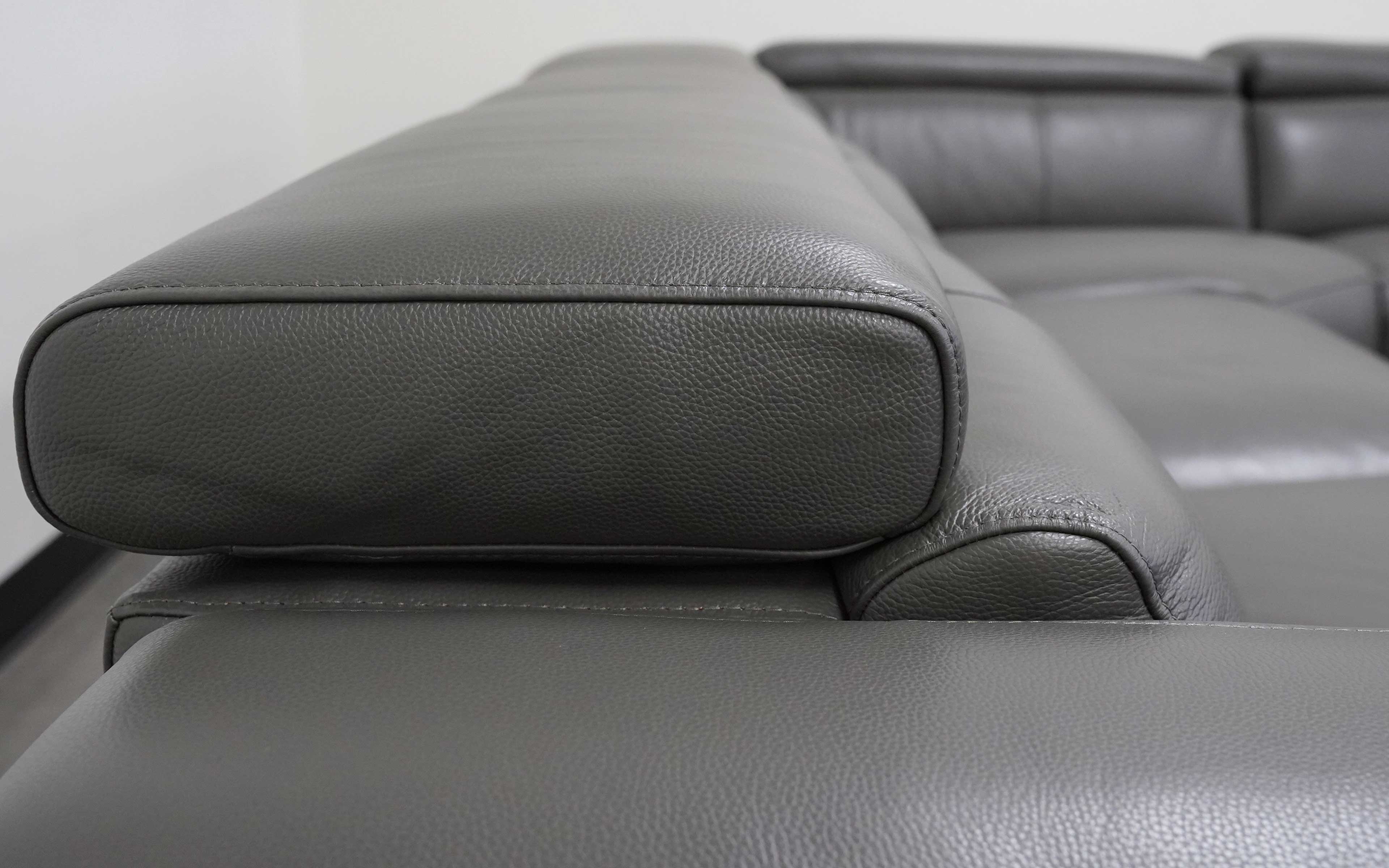 Mirage Reclining Sectional Sofa with Adjustable Headrest - Modern L-Shaped Couch for Living Room, Home Theater & Family Relaxation