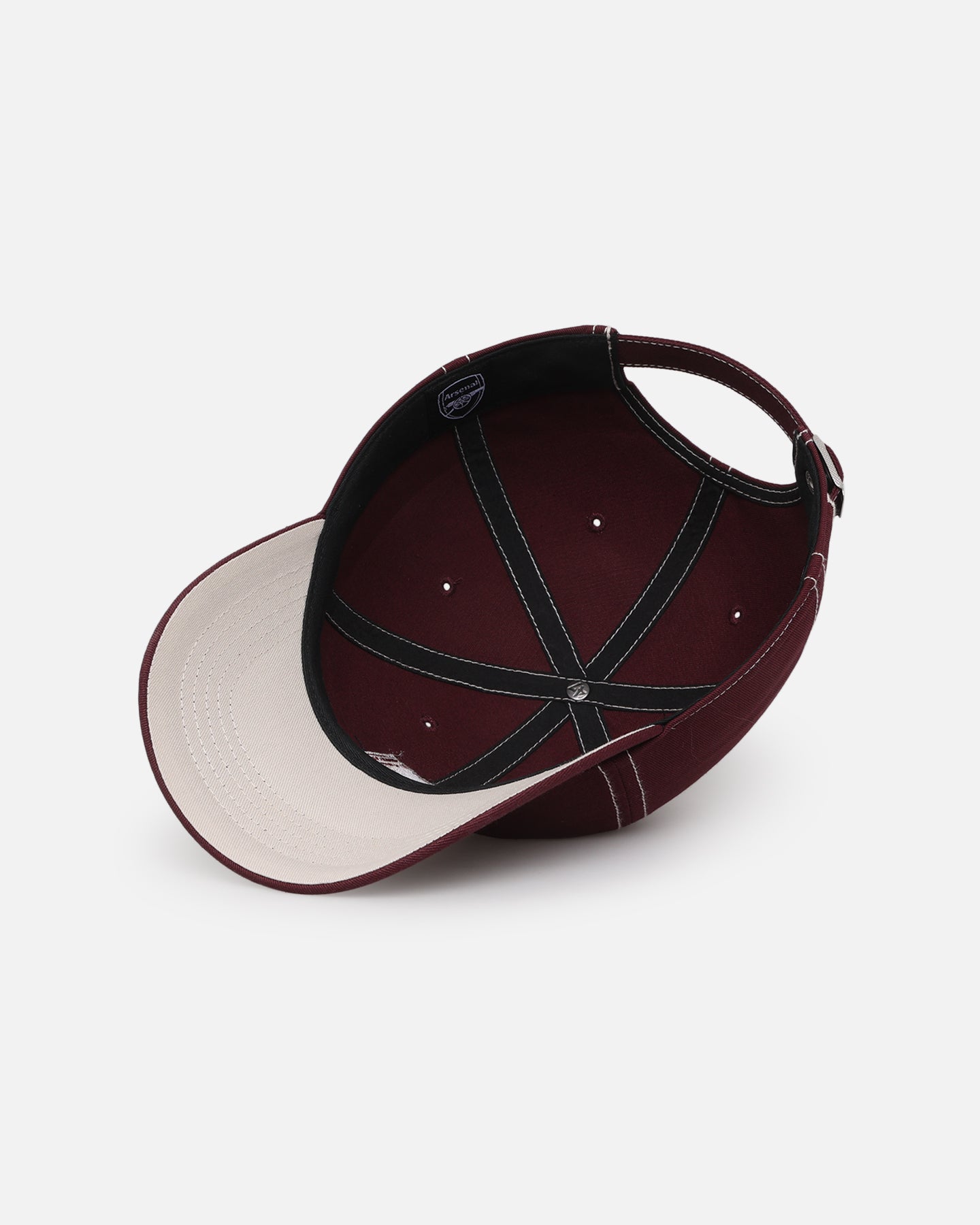 47 Brand Arsenal FC 47 Clean Up Adjustable Strapback Cap - Dark Maroon for Men & Women | Perfect for Football Fans, Game Day & Casual Wear
