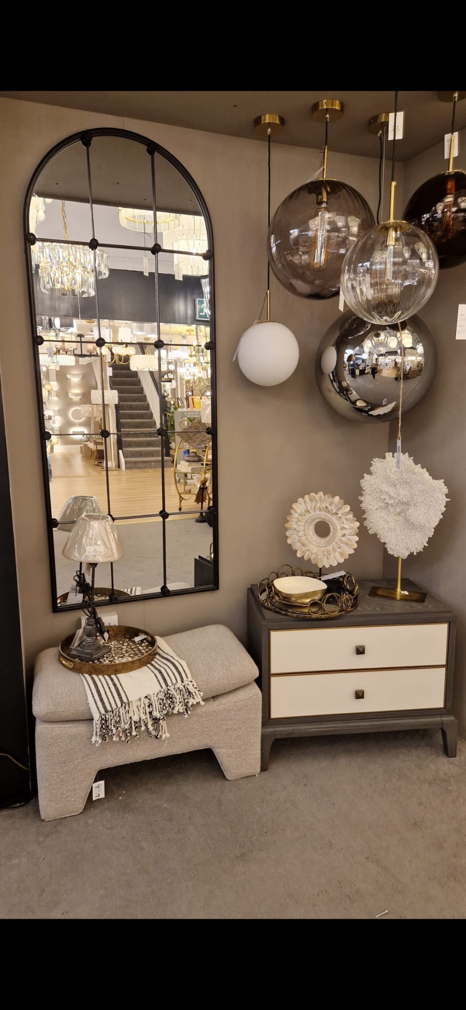 Archwell Black Mirror - Full-Length Wall Mirror with Black Frame, Modern Home Decor for Living Room, Bedroom, and Entryway - Perfect for Selfies, Outfit Checks & Room Decorating