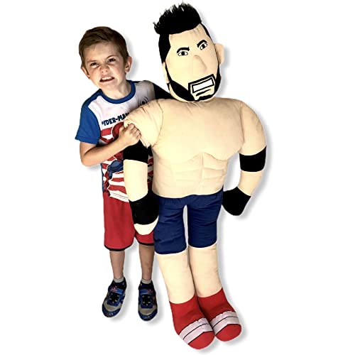 4FT Tall Stuffed Doll - Black Plush Toy for Kids Room Decor