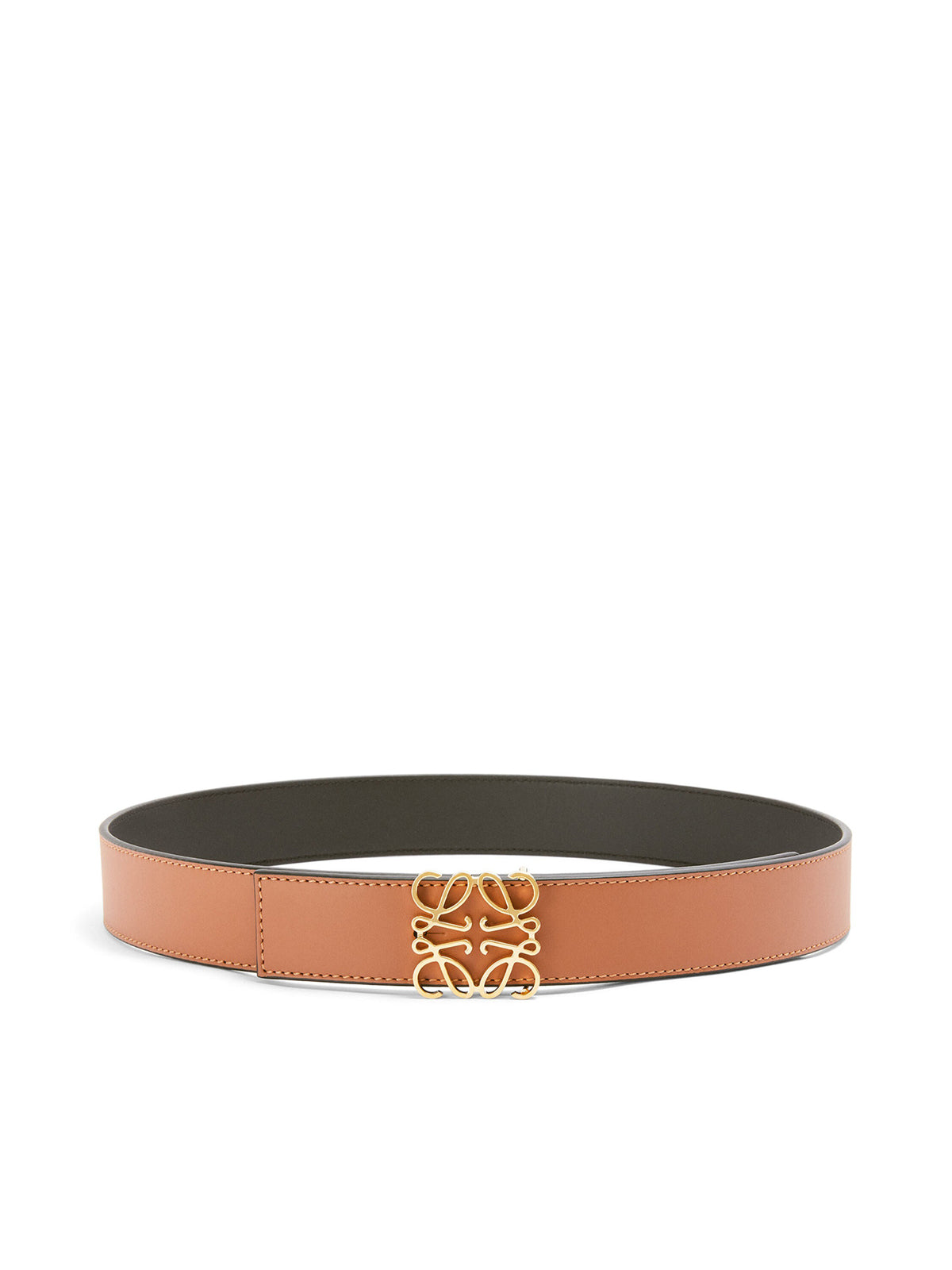 Premium Smooth Calfskin Anagram Belt for Men & Women - Stylish Adjustable Leather Waistband for Office, Casual & Formal Occasions