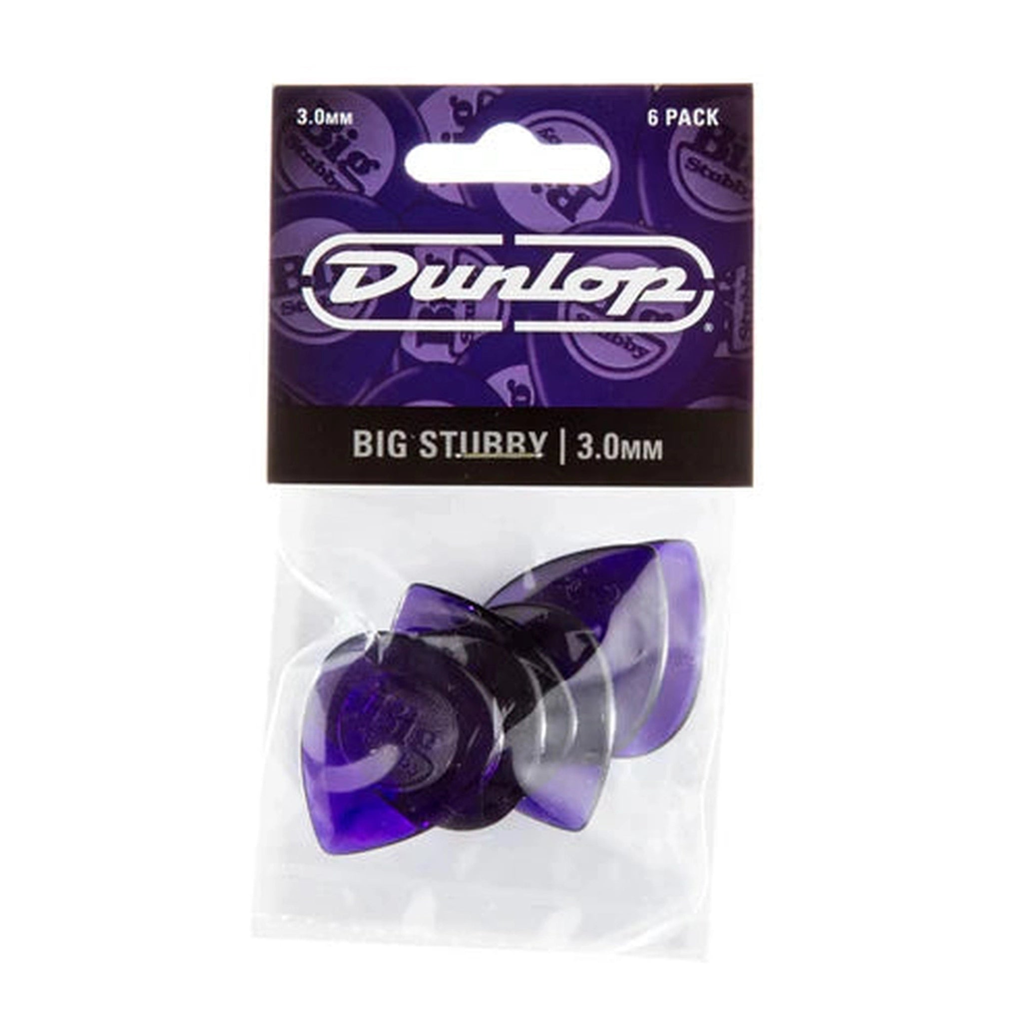 Dunlop Big Stubby 3.0 Guitar Picks 6-Pack - Heavy Gauge Plectrum for Electric & Acoustic Guitar Playing, Perfect for Rock, Blues & Strumming