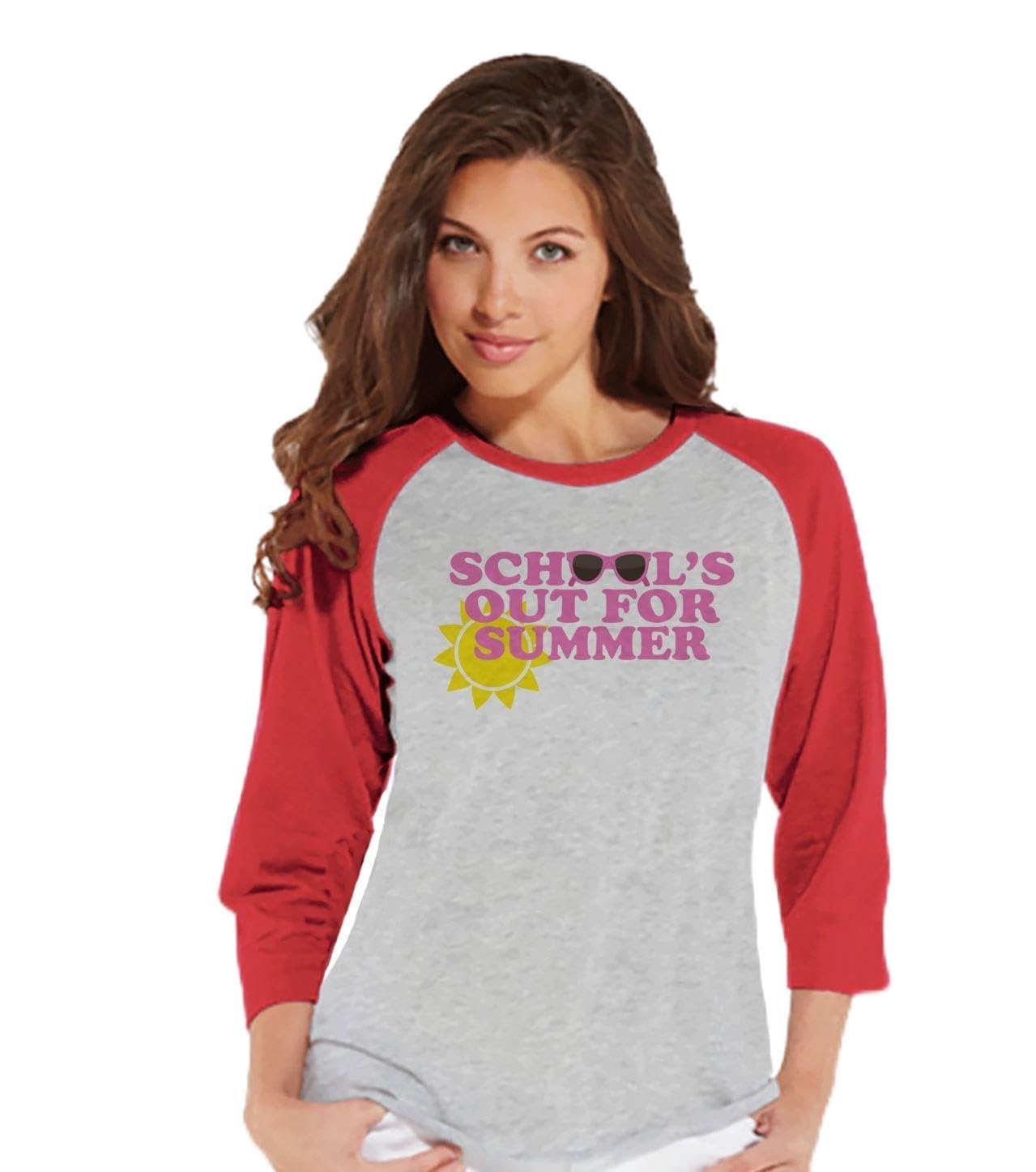 Custom Women's School's Out for Summer Raglan Shirt - Perfect for Parties, Vacations & Summer Celebrations