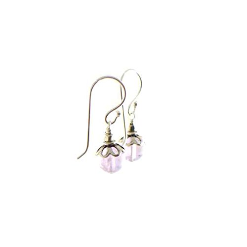 Lotus Earrings with Rose De France Gemstone – Elegant Floral Jewelry for Women | Perfect for Weddings, Parties & Special Occasions