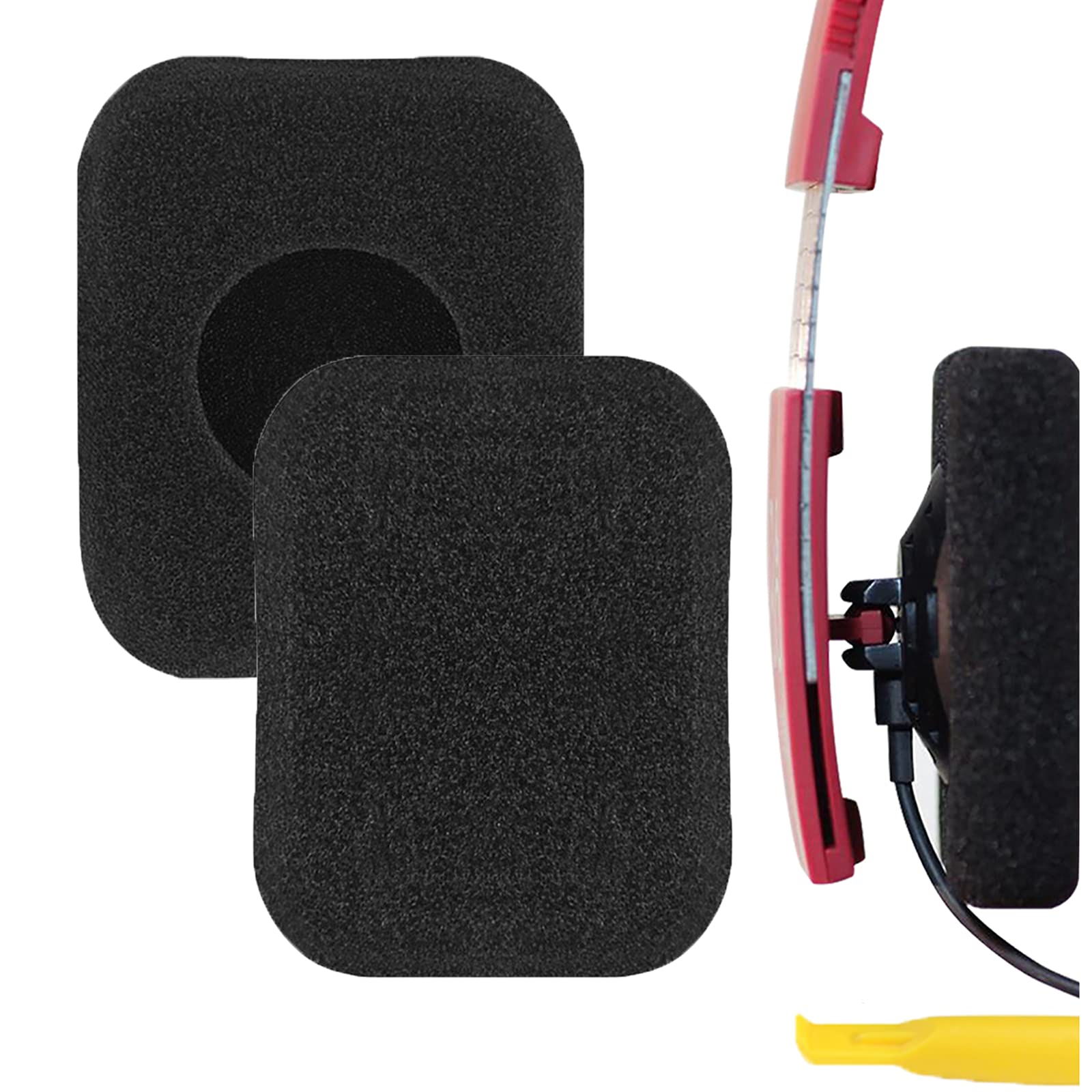 Geekria QuickFit Foam Replacement Ear Pads for Bang & Olufsen B&O Form 2 Headphones - Premium Comfort Memory Foam Ear Cushions, Noise Isolation Headset Earpads, Durable Ear Cups Cover Repair Parts (Black) - Perfect for Gaming, Music, Travel & Office Use