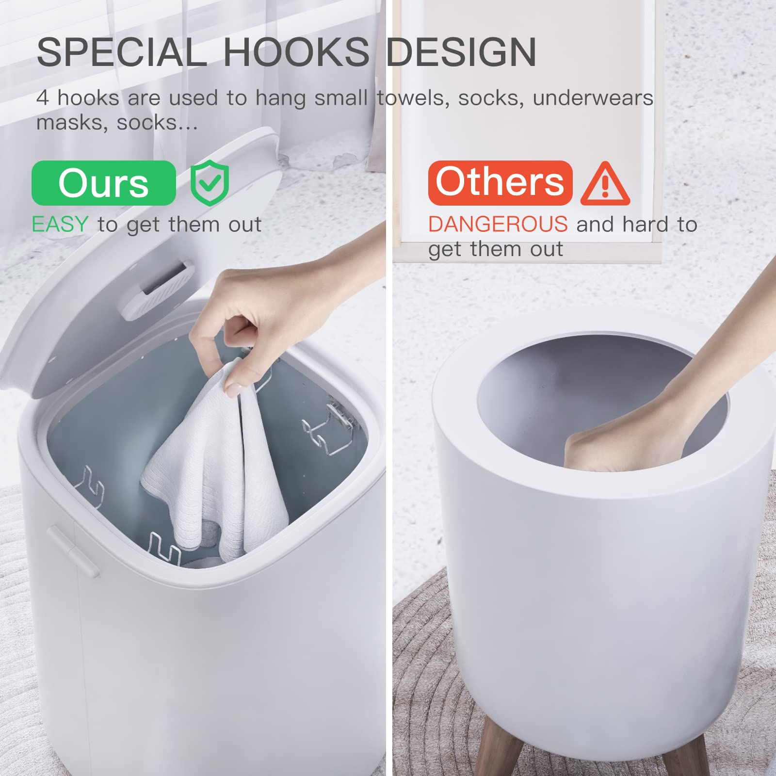 Premium 26L Large Towel Warmer Bucket with LED Display - Adjustable Heat Timer (20/40/60 Min), 24H Delay Function - Fits 2 Oversized Towels, PJs & Bathrobes - Perfect for Spa, Salon & Luxury Bathroom (Pure Gray, Model A17)