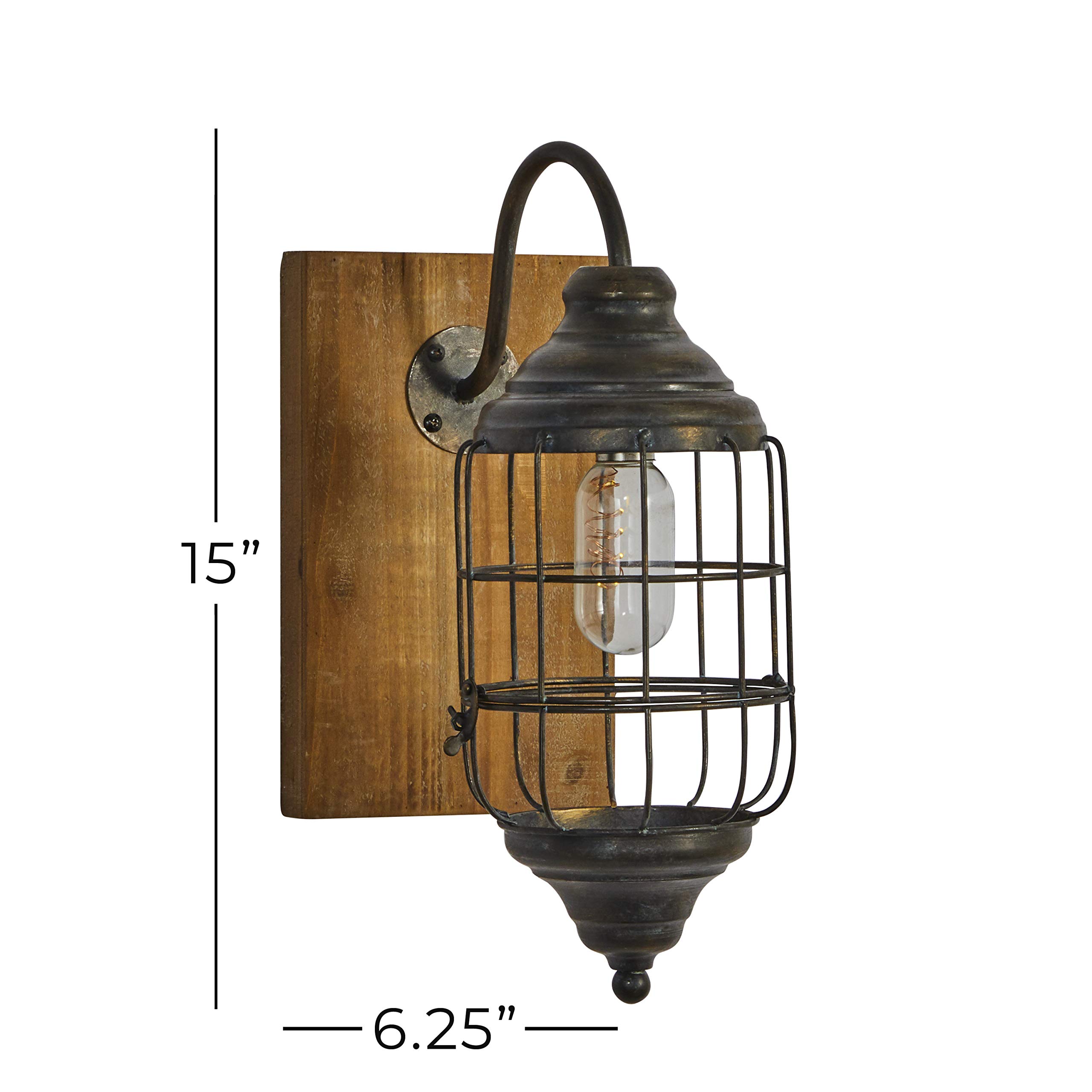 Deco 79 Black Metal Solid Wall Sconce - 6