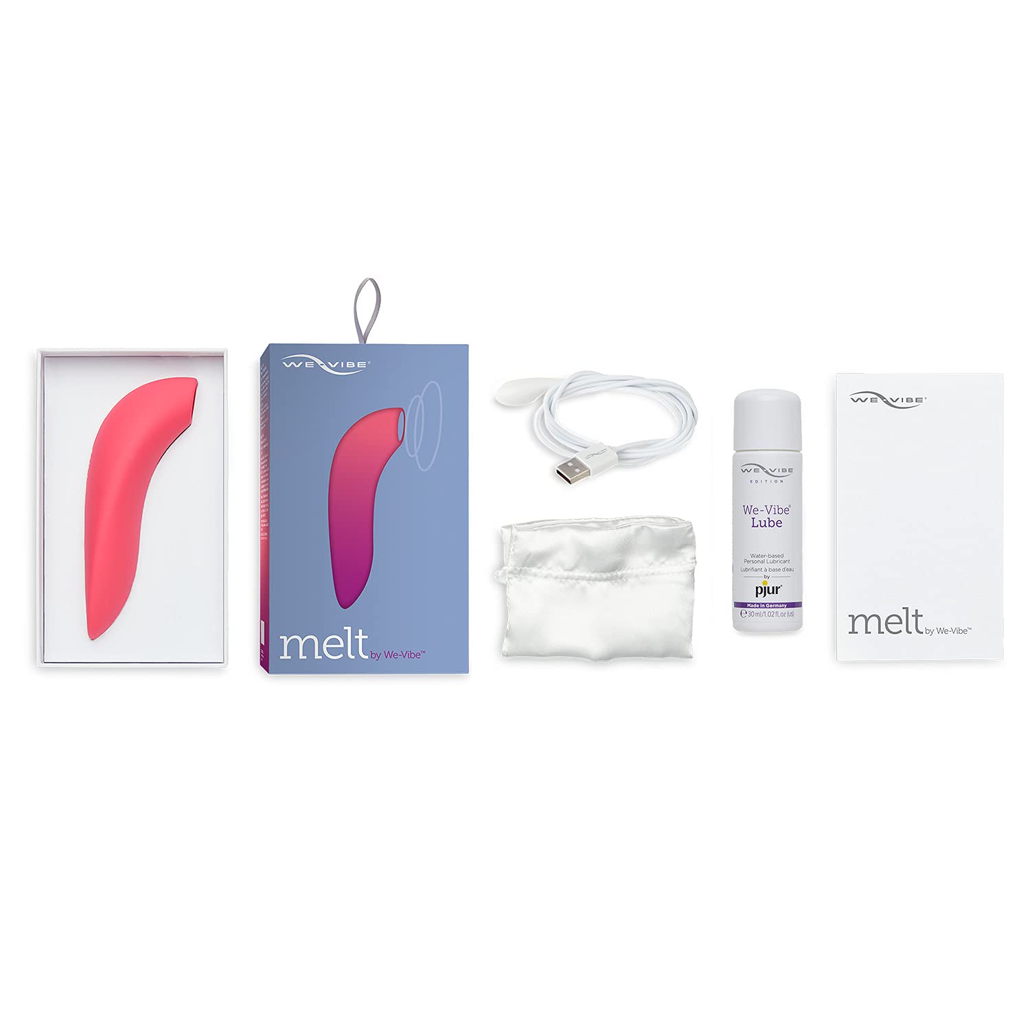 We-Vibe Melt Clitoral Stimulator - App Controlled Clit Sucker Vibrator for Women & Couples | 12 Intensity Levels, Long Distance Play | Pink Adult Sex Toy for Solo & Partner Use - Perfect for Bedroom Fun & Remote Intimacy