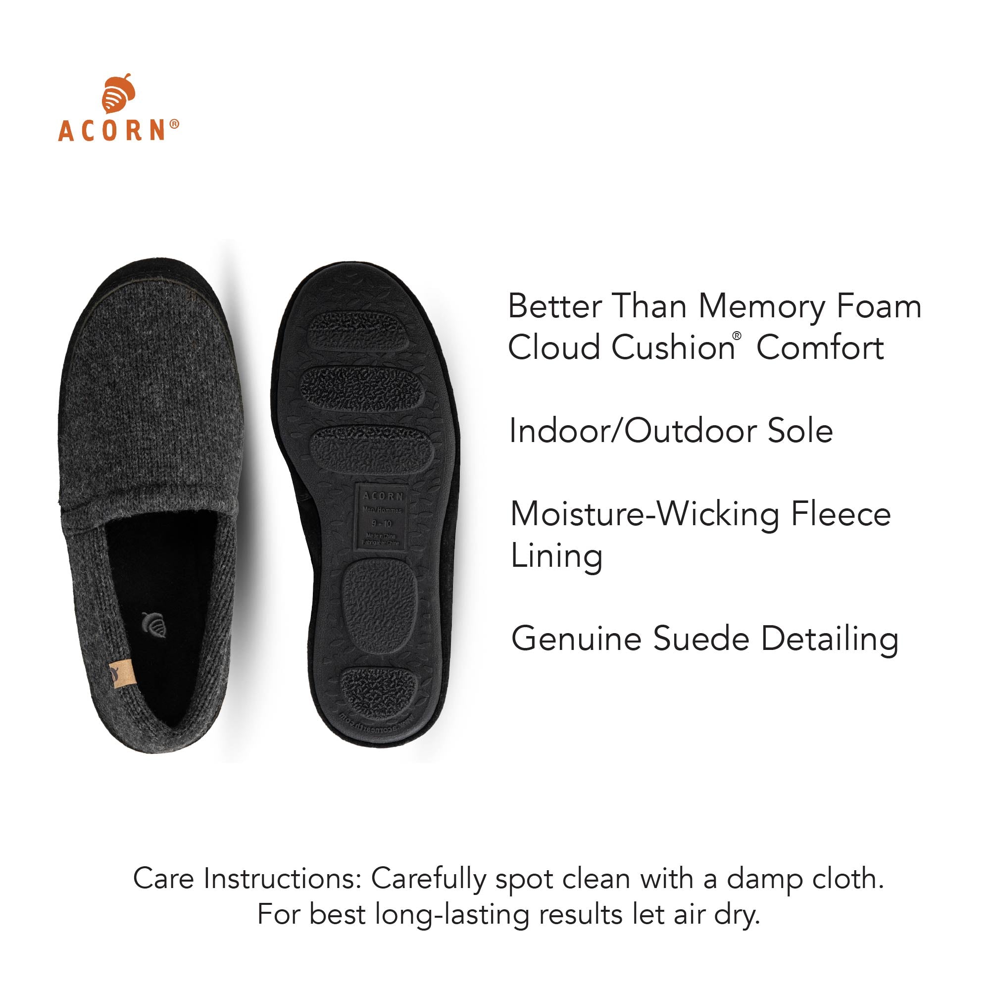 Men's Classic Moccasin Slippers - Soft Indoor/Outdoor House Shoes for Comfort & Style - Perfect for Home, Travel & Relaxation