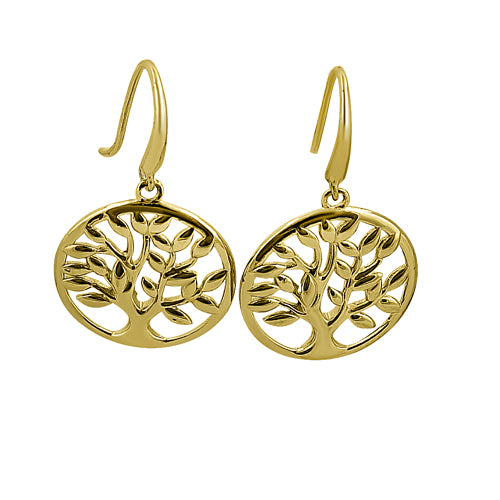 14K Yellow Gold Tree of Life Earrings for Women - Dainty Nature-Inspired Jewelry - Perfect for Everyday Wear, Gifts & Special Occasions