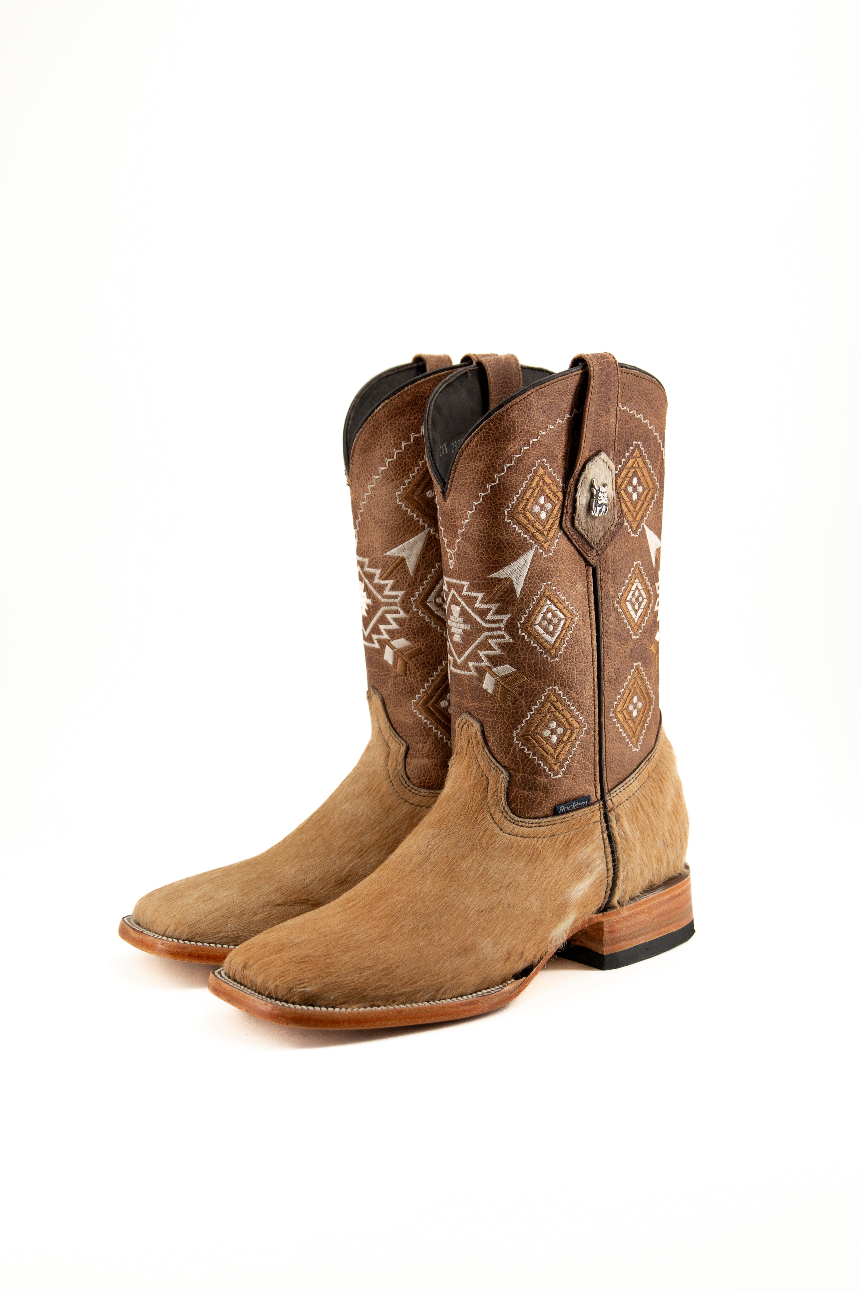 Men's Size 7.5 Genuine Cowhide Western Cowboy Boots - Comfortable & Durable for Rodeo, Country Dancing & Outdoor Adventures