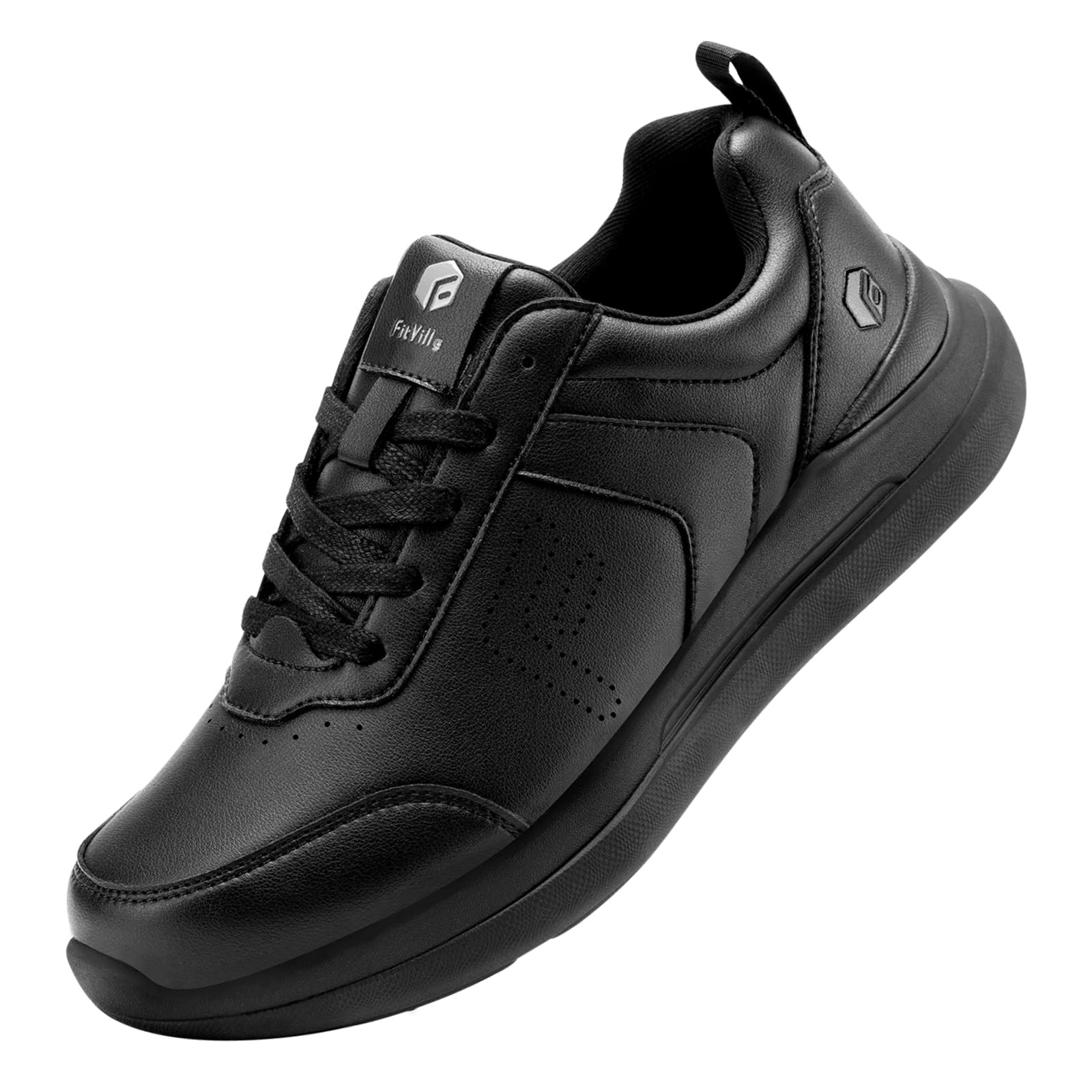 **FitVille Men's Wide & Extra Wide Comfortable Tennis Shoes - Lightweight Walking Dress Sneakers for Plantar Fasciitis & Bunions - Perfect for Work, Travel & Casual Wear**