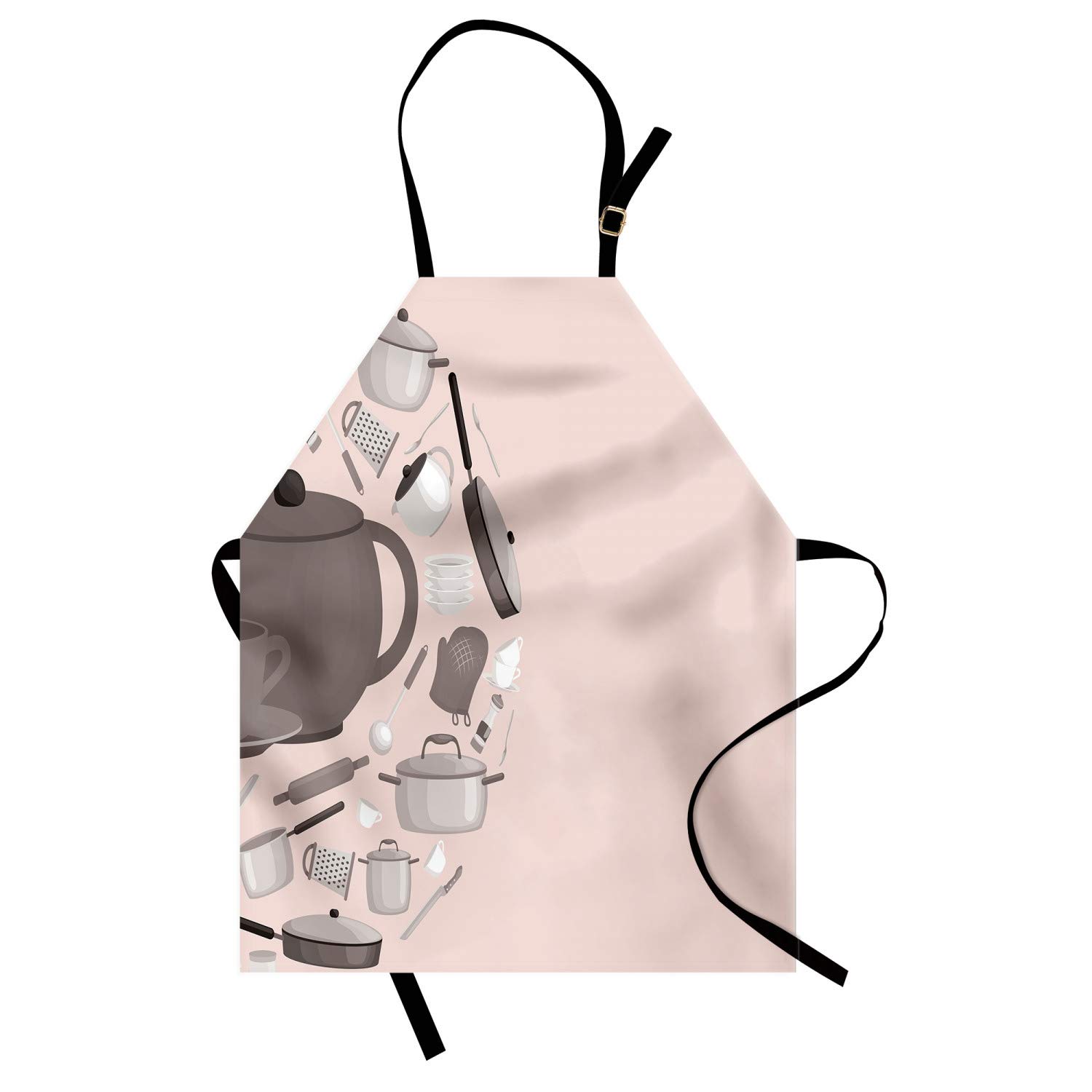 Ambesonne Personalized Chef Apron - Colorful Kitchen Cooking & Baking Apron with Adjustable Neck - Unisex Adult Size Pale Salmon - Perfect for Home Chefs, BBQ Parties & Culinary Gifts