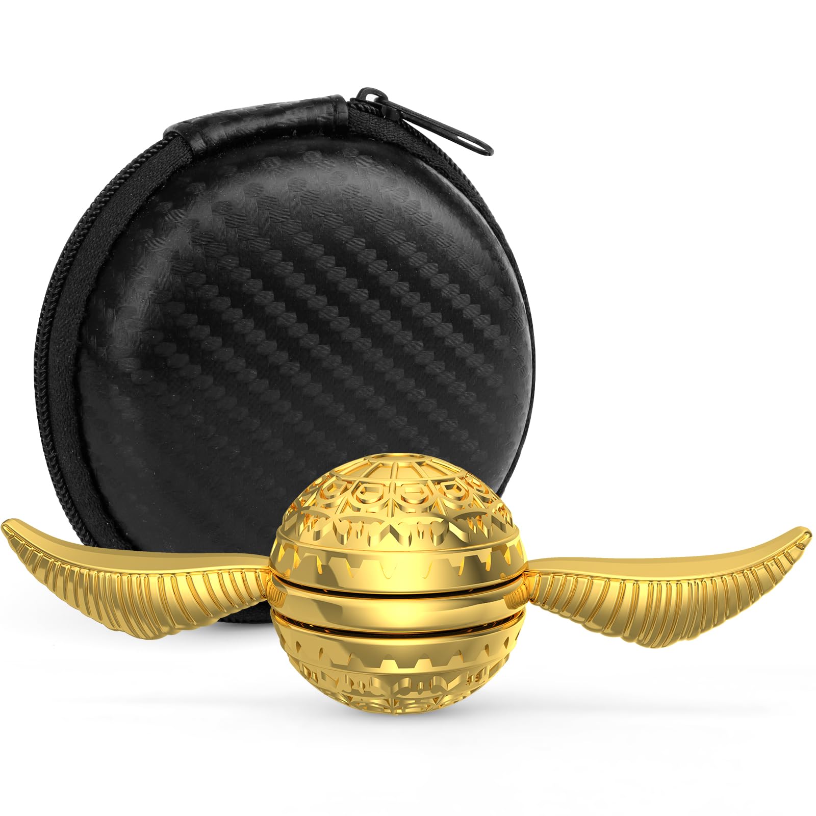 Golden Sphere Fidget Spinner Toy for Kids & Adults - Stress Relief Magic Orb Finger Spinner | Metal Desk Toy for School, Office, Home | Perfect for Easter Party Favors & Goody Bag Fillers (Great for Anxiety Relief, Focus & Classroom Fidgeting)