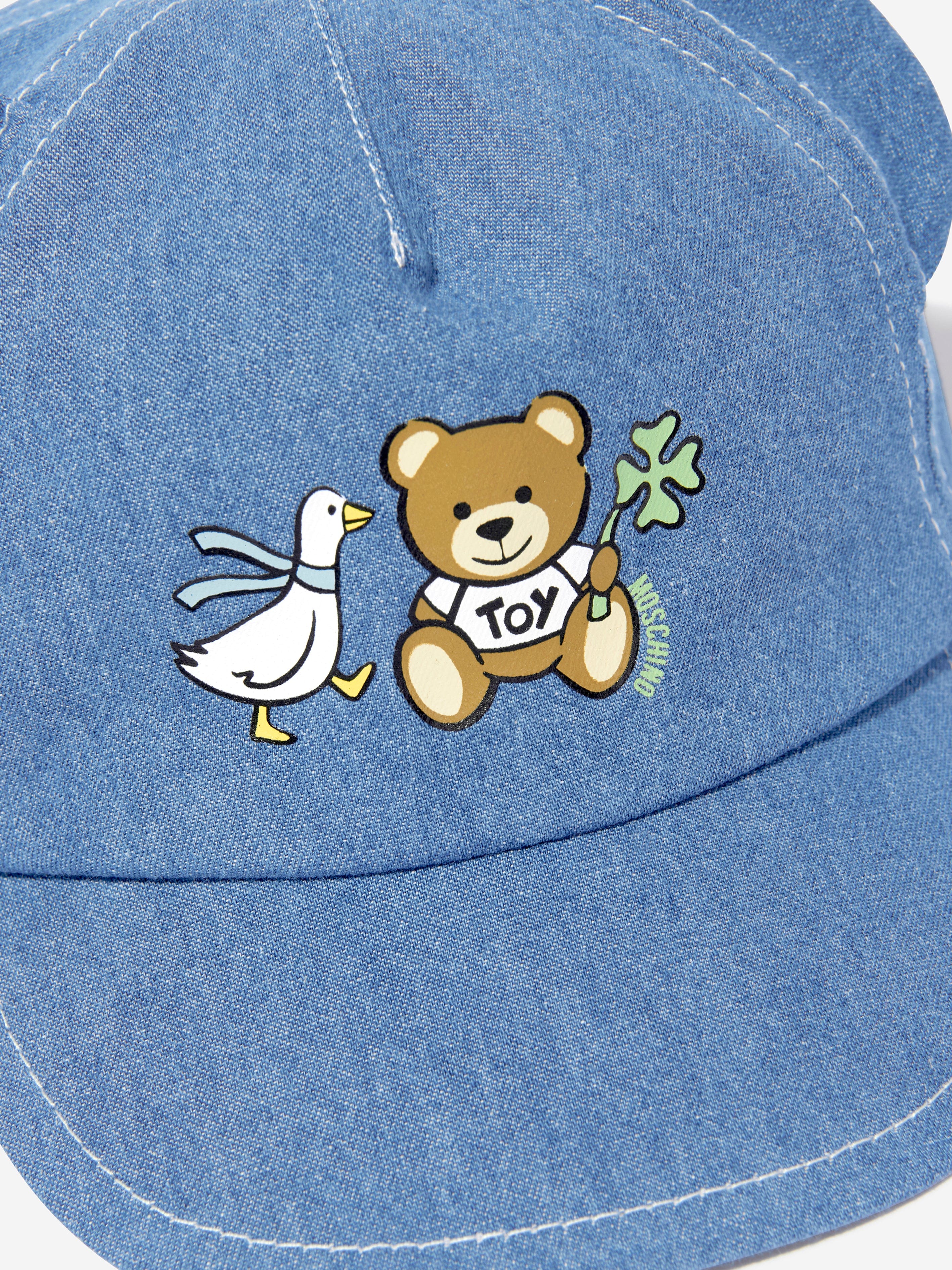 Adorable Blue Baby Teddy Bear Cap with Ears - Soft & Cozy Winter Hat for Newborns & Toddlers | Perfect for Photoshoots, Outdoor Play & Cold Weather Protection
