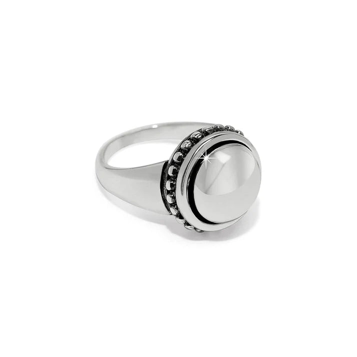 Brighton Pretty Tough Bold Stud Ring in Silver Tone - Stylish Statement Jewelry for Women, Perfect for Parties, Dates & Everyday Wear