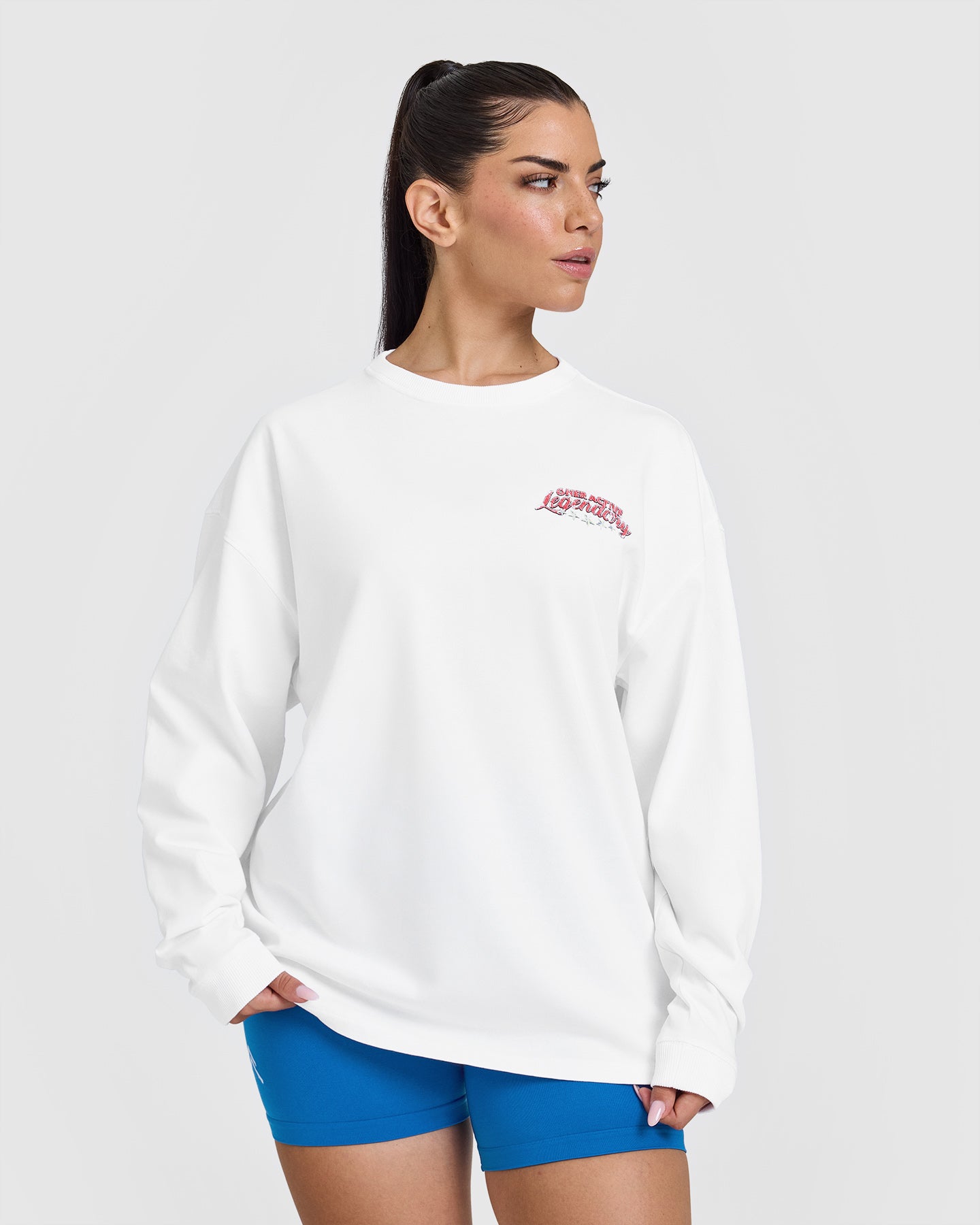 Vintage Graphic Washed Long Sleeve T-Shirt for Women | Distressed White Cotton Tee | Casual Streetwear, Music Festival Outfit & Layering Essential