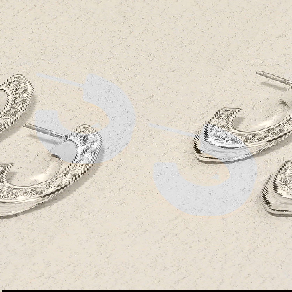 925 Sterling Silver Dipped Stone Hoop Earrings for Women - Elegant Pavé Gemstone Drop Earrings for Party, Wedding & Everyday Wear