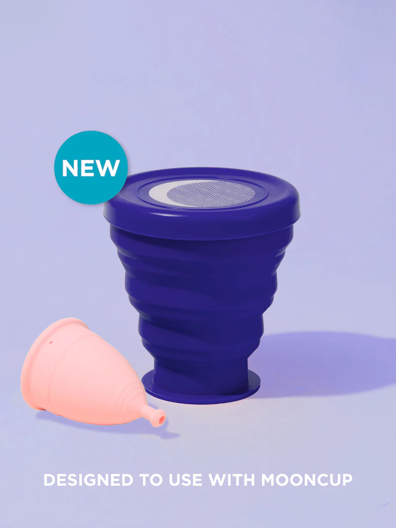 Mooncup Menstrual Cup Cleaning Pot - BPA-Free Silicone Wash Container for Reusable Period Cups | Perfect for Travel, Home & Gym Use