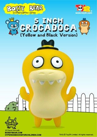 Bossy Bear's Pal Crocadoca Plush Toy - Yellow & Black Stuffed Animal for Kids, Perfect for Cuddling, Gifts, and Nursery Decor