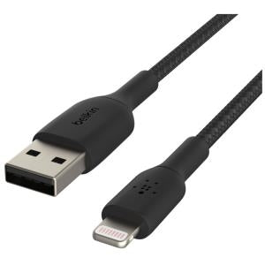 Belkin BOOST CHARGE 6.6ft Braided Lightning to USB A Cable - Fast Charging & Durable for iPhone - Perfect for Home, Office & Travel Accessories