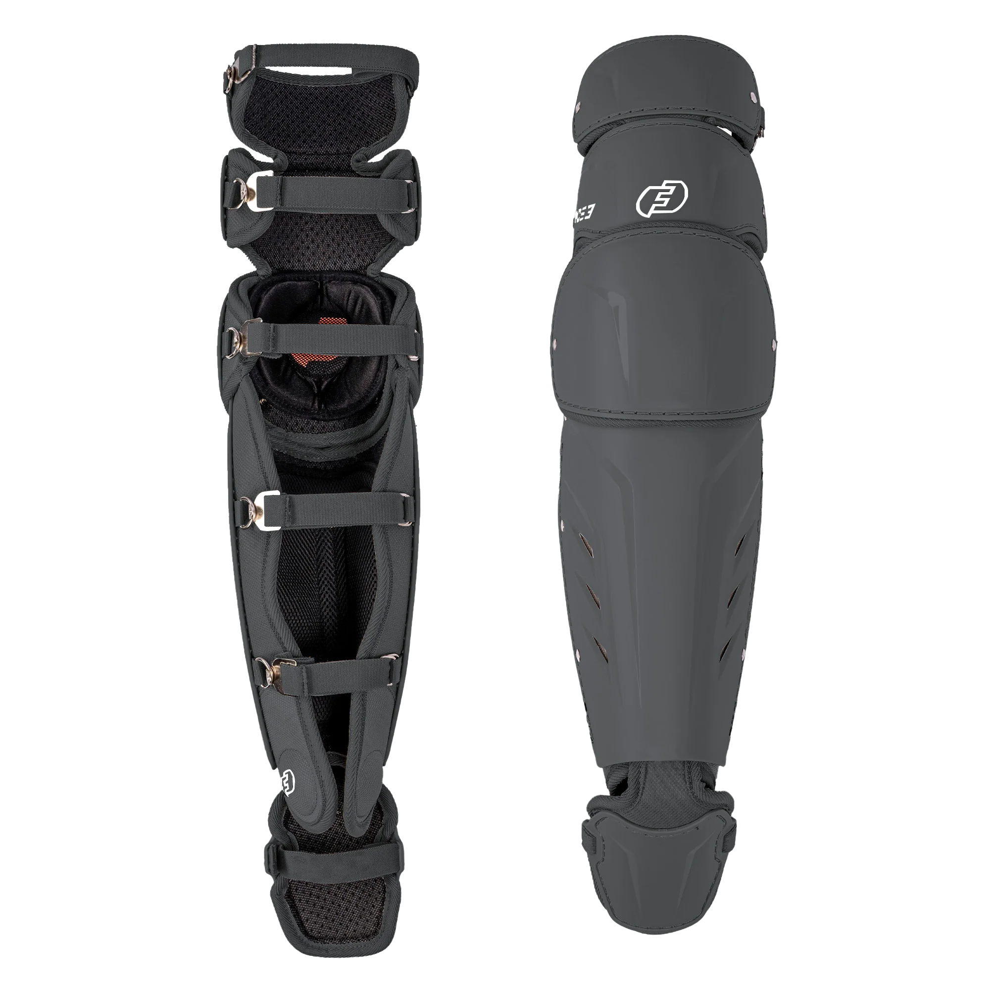 FORCE3 XS3® Pro Leg Guards for Adults - Baseball & Softball Protective Gear - Perfect for Catchers, Umpires & Players