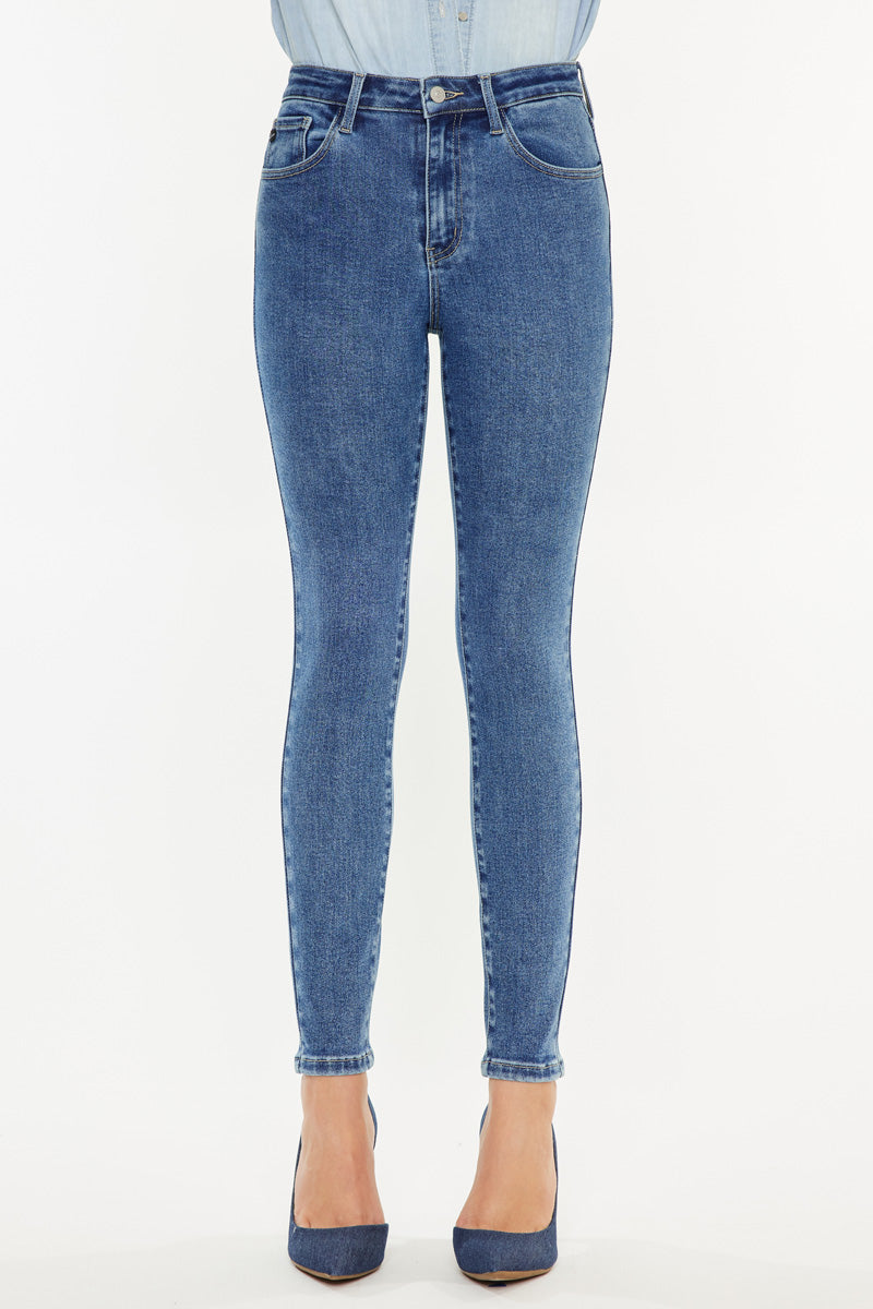 Bev Essentials High Rise Ankle Skinny Jeans for Women - Stretch Denim Pants, Slim Fit, Comfortable & Trendy - Perfect for Casual Outfits, Workwear & Date Nights