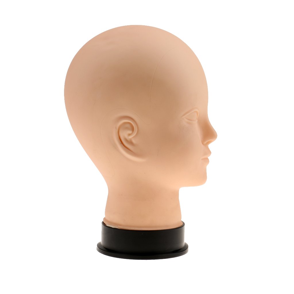 Soft PVC Mannequin Head for Makeup Practice, Wig Making & Hat Display - 55cm Circumference - Perfect for Salon Training, Cosmetology Students & Hairstyling Practice