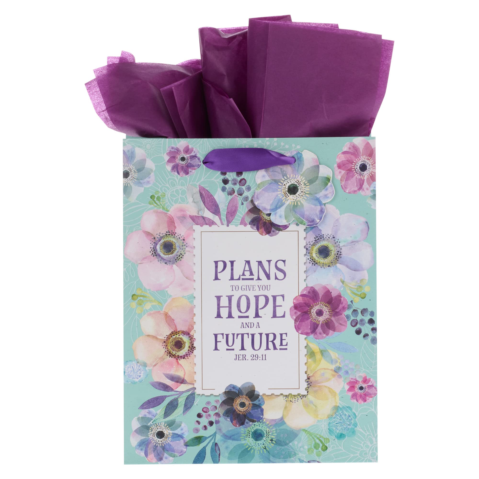 Christian Bible Verse Gift Bag Set - Jeremiah 29:11 Hope & Future for Church Events