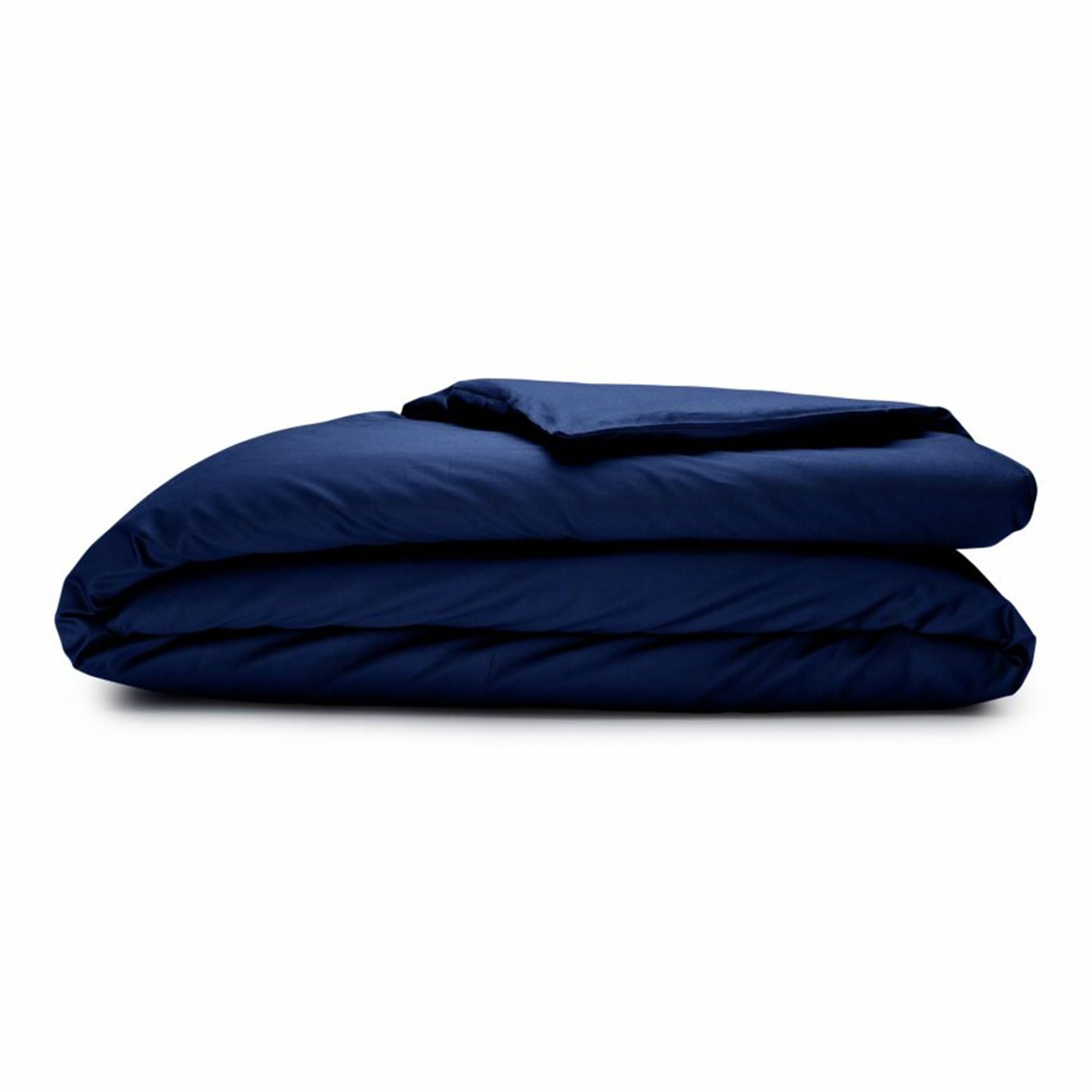 Sleepgram Supima Cotton 400 Thread Count Luxury Duvet Cover - Silver Ion Infused, Machine Washable with Zipper Closure & Travel Bag, King Size, Poseidon Blue - Perfect for Bedroom Decor, Hotel-Style Comfort & Travel Use