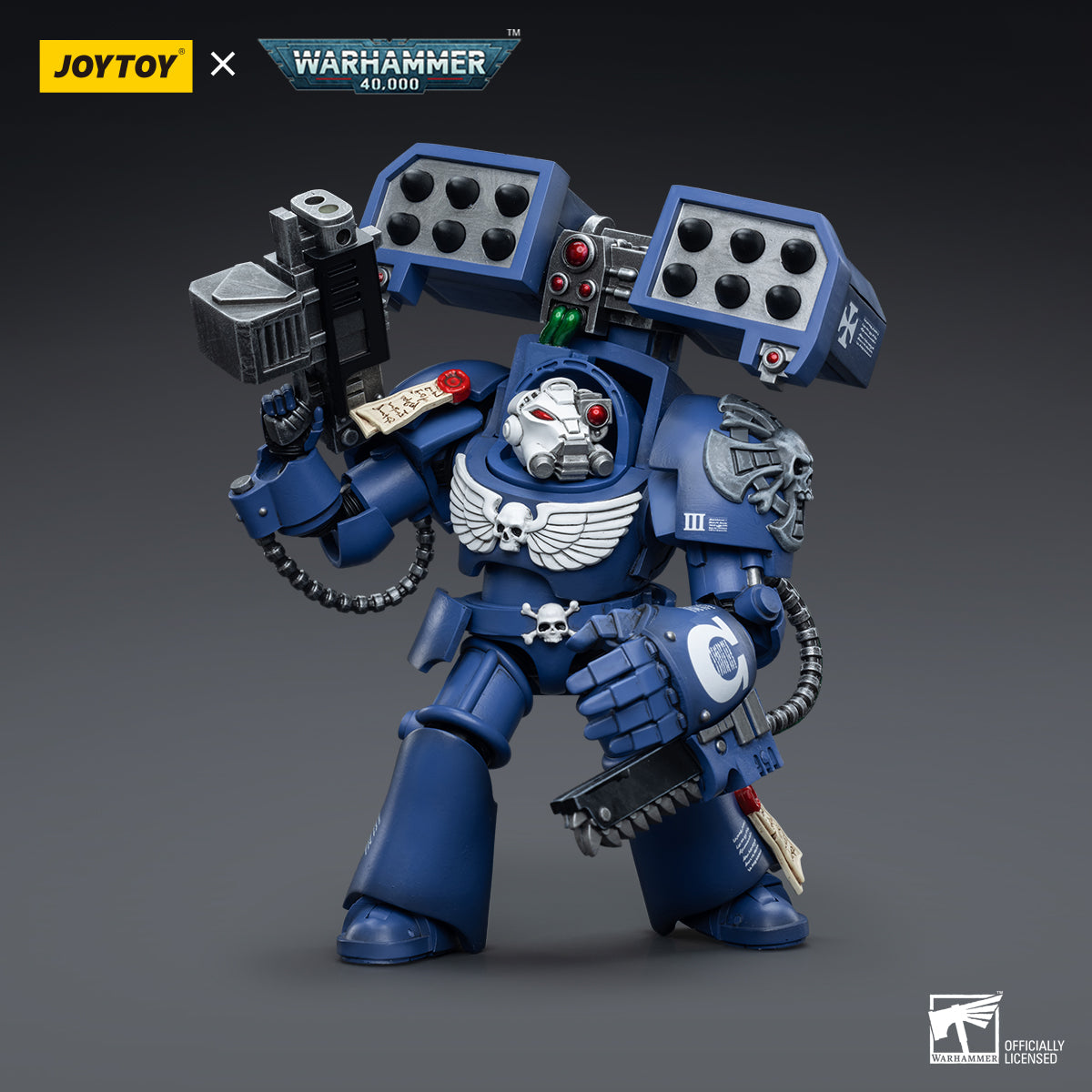 1/18 JOYTOY Warhammer 40K Ultramarines Terminators Action Figure - Collectible Miniature for Tabletop Gaming & Display