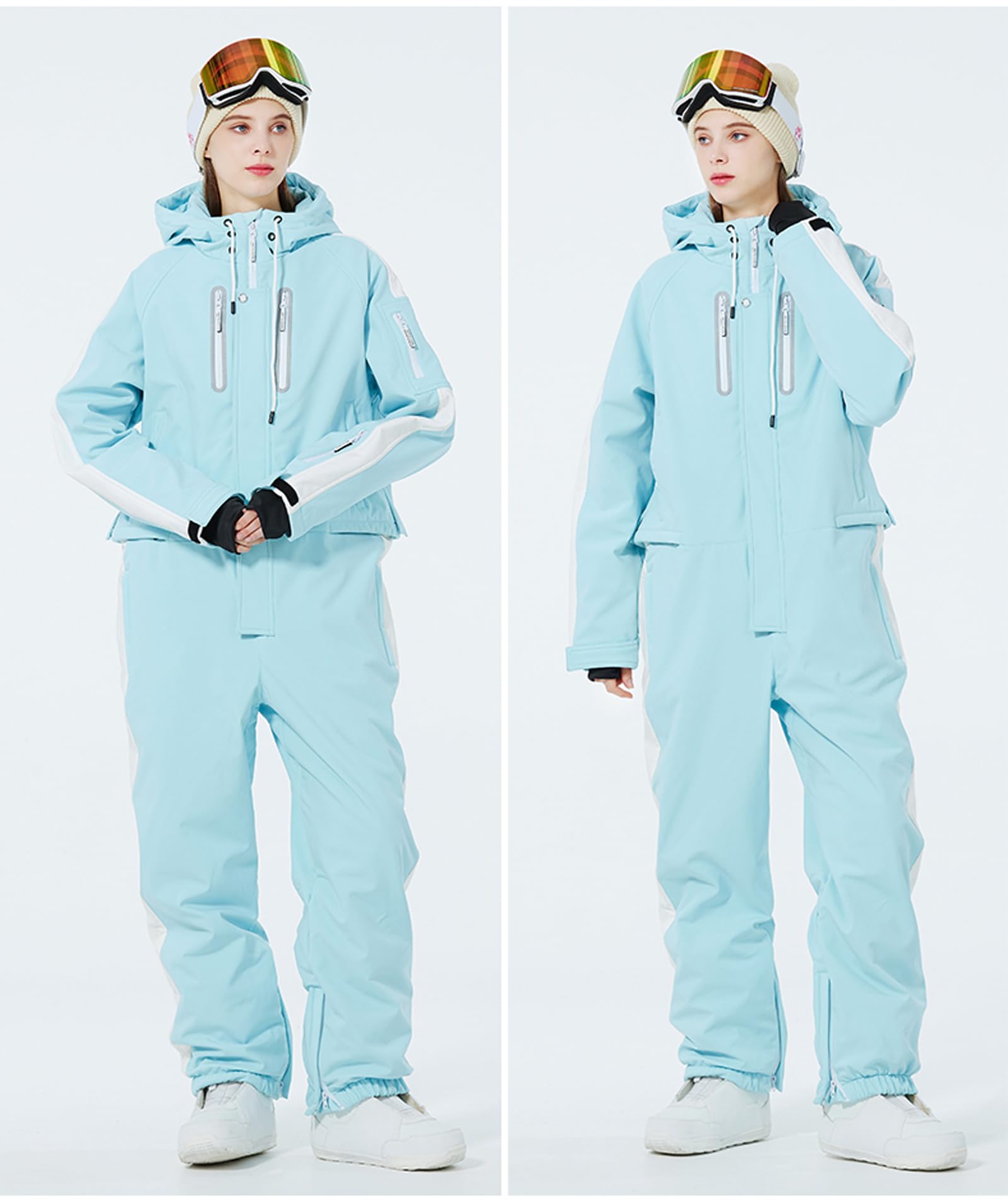 Women's Windproof Waterproof One Piece Ski Suit - Winter Snow Jumpsuit for Outdoor Sports & Snowboarding | Perfect for Skiing, Snowboarding & Cold Weather Adventures