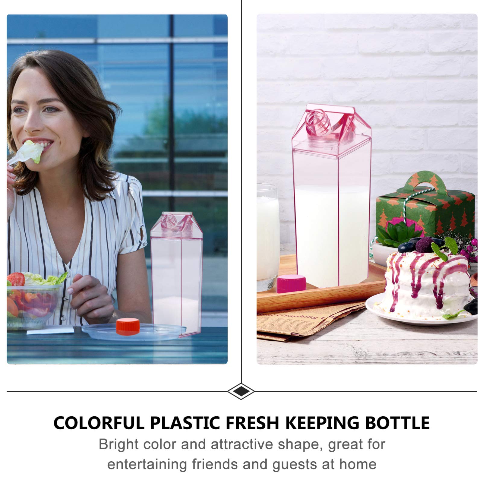 1pc 500ml Plastic Milk Bottle - Empty Storage Bottle for Juice, Water & Drinks | Reusable & Leak-Proof Container for Kitchen, Picnics & Baby Feeding