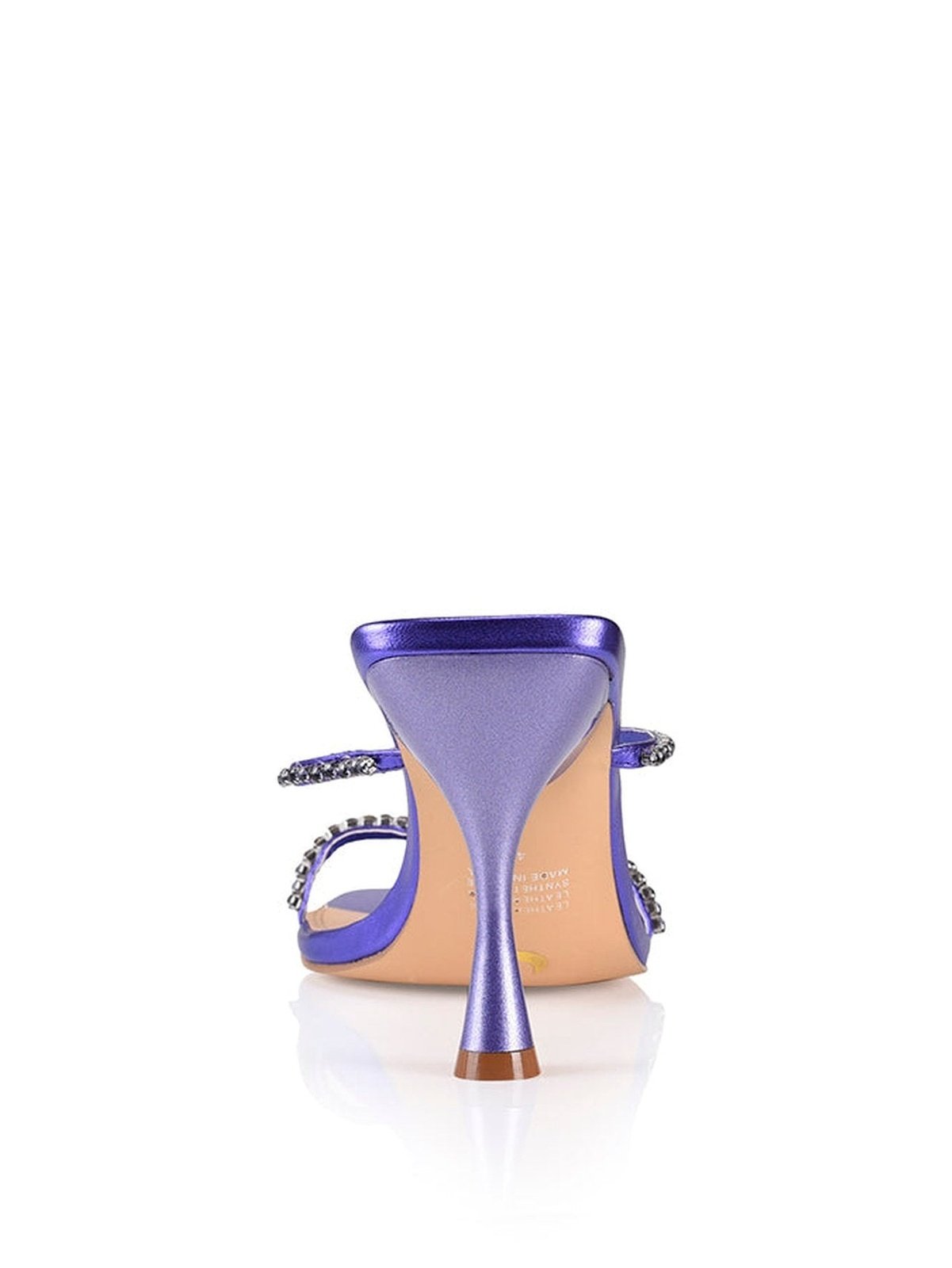 **Izzy Diamante Stiletto Heels - Purple Metallic Leather Pumps for Women | Elegant High Heels for Parties, Weddings & Evening Events**