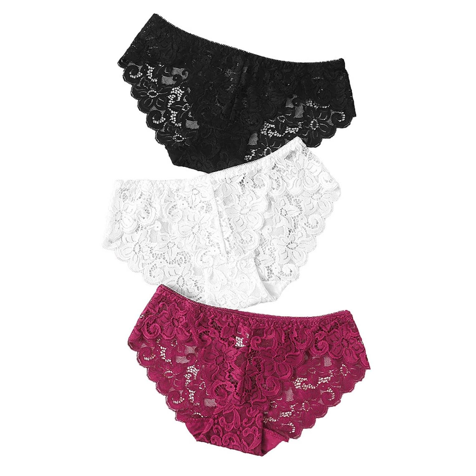 4 Pack Women's Floral See-Through G-String Bikini Underwear - Sexy Lingerie for Valentine's Day & Intimate Play - Perfect for Romantic Nights & Special Occasions