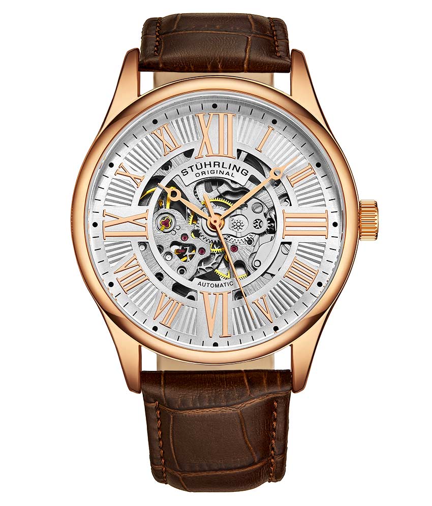 Atrium 3942 & 3942M Automatic 42mm Skeleton Watch for Men - Luxury Stainless Steel Mechanical Timepiece - Perfect for Business, Formal Events & Everyday Wear
