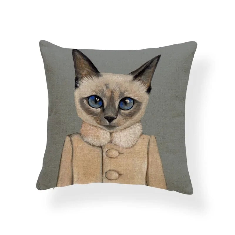 Stylish Cat-Themed Pillow Covers - Soft Decorative Cushion Cases for Living Room, Bedroom, or Nursery - Perfect for Pet Lovers & Home Decor