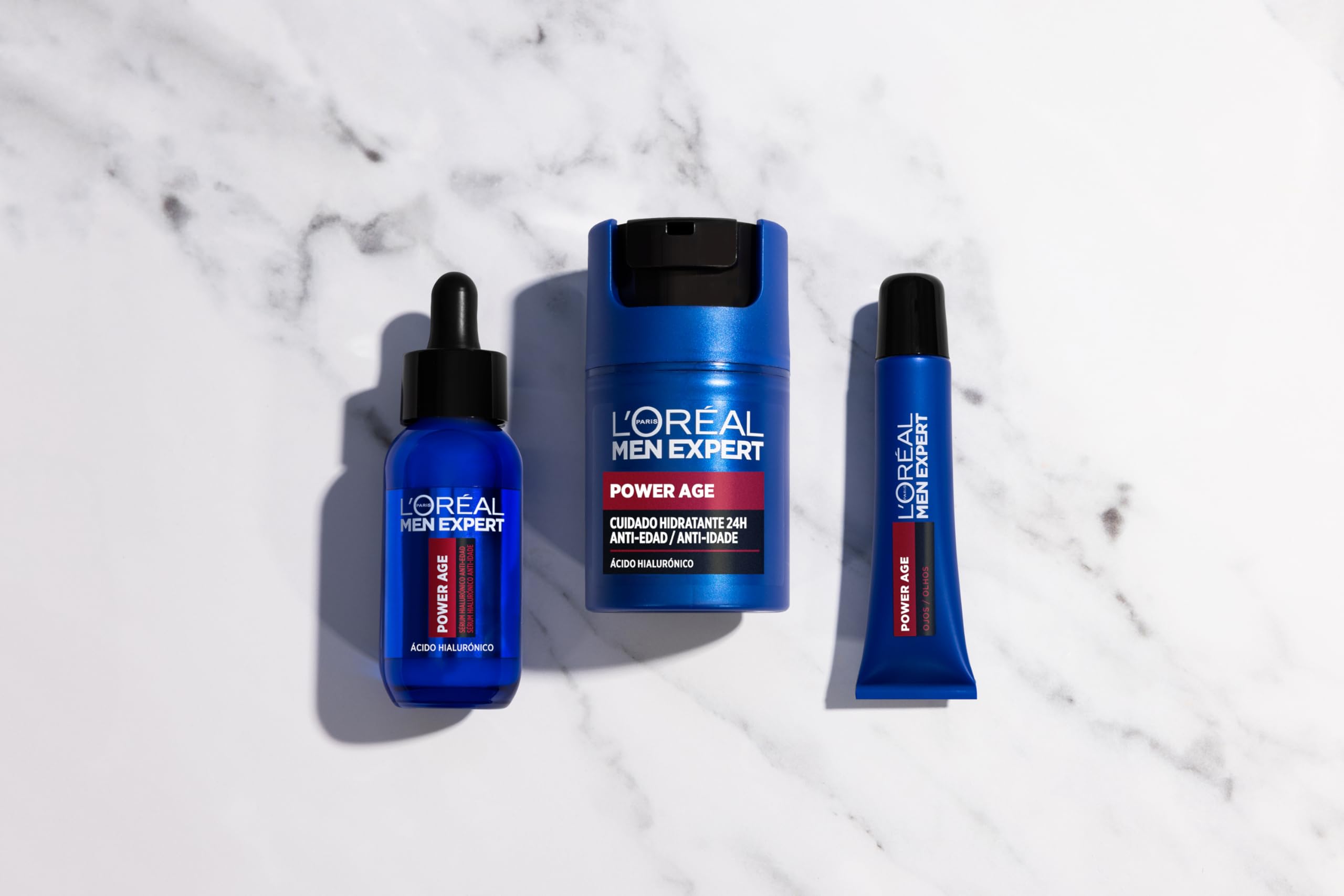 L'Oréal Men Expert Power Age Anti-Wrinkle & Anti-Aging Moisturizing Cream with Hyaluronic Acid - Hydrates Dry & Dull Skin - 50ml - Perfect for Daily Skincare Routine & Men's Grooming Essentials